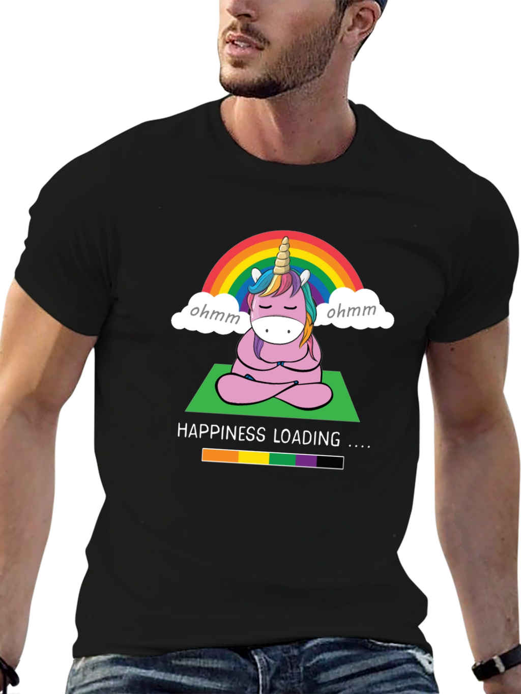 Unicorn Meditation Tee - Happiness Loading
