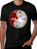 Love & Hate Yin Yang Graphic Print T-Shirt