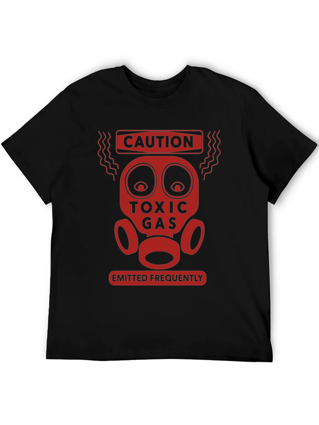 Caution Toxic Gas Funny Graphic T-Shirt