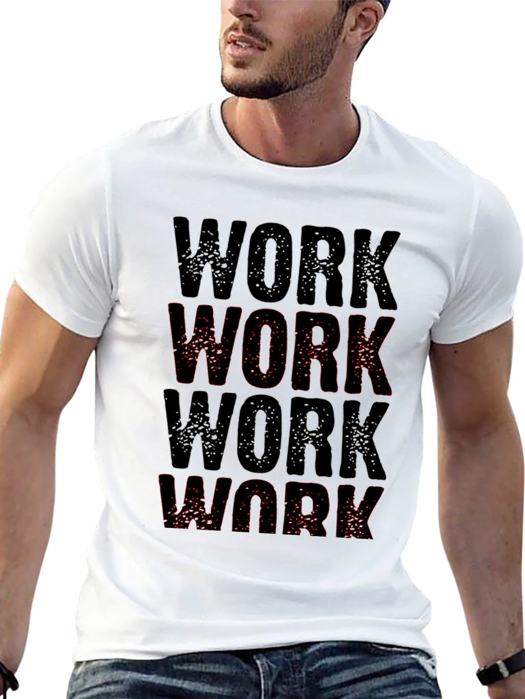 Work Graphic T-Shirt - Premium Cotton Tee