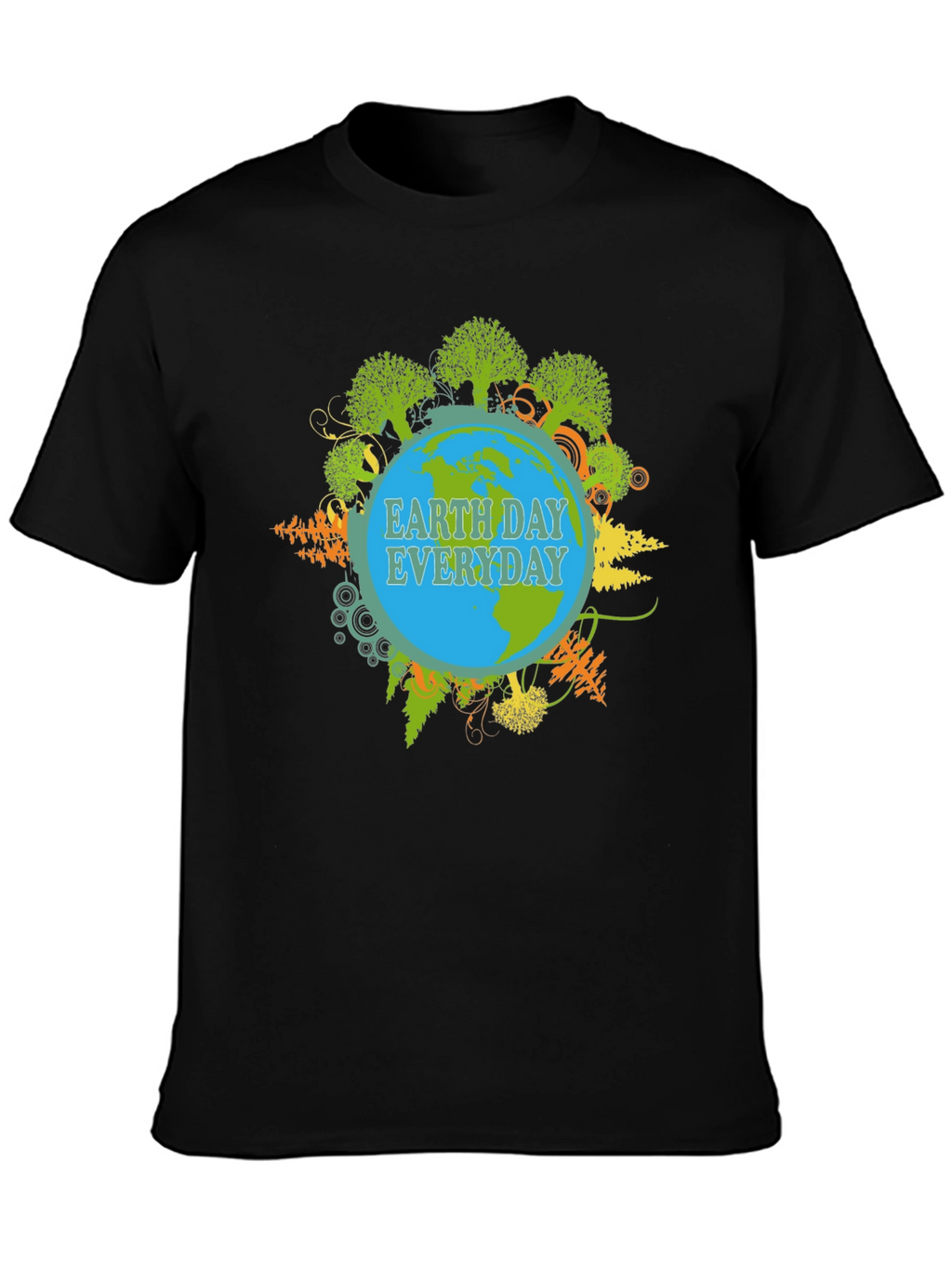 Earth Day Everyday Graphic T-Shirt - Unisex Black Tee