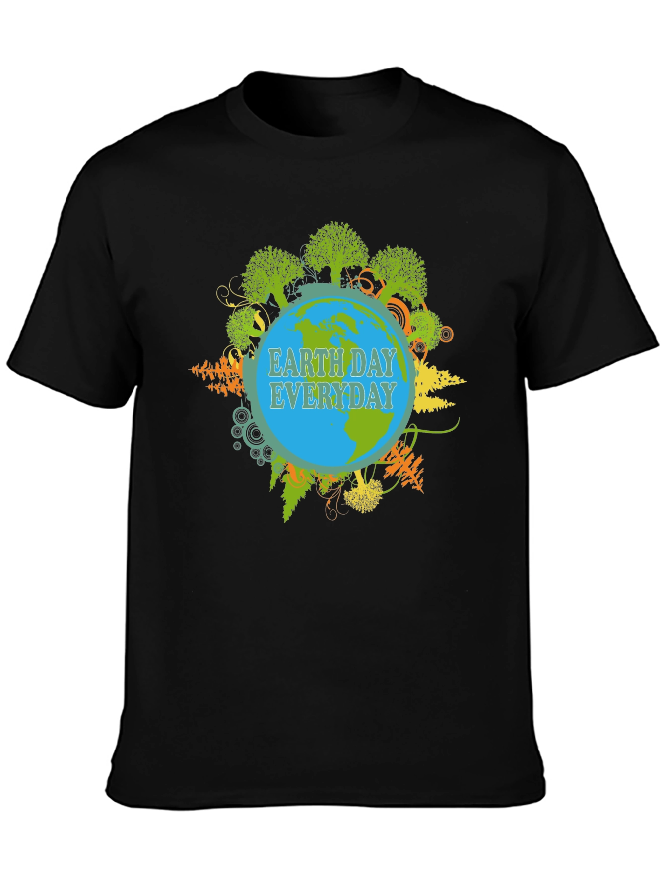 Earth Day Everyday Graphic T-Shirt - Unisex Black Tee