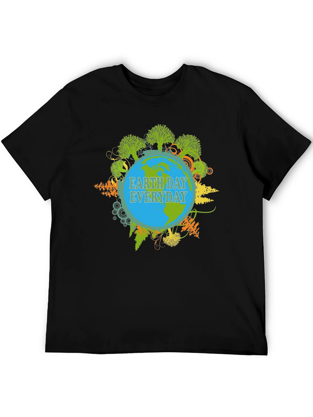 Earth Day Everyday Graphic T-Shirt - Unisex Black Tee