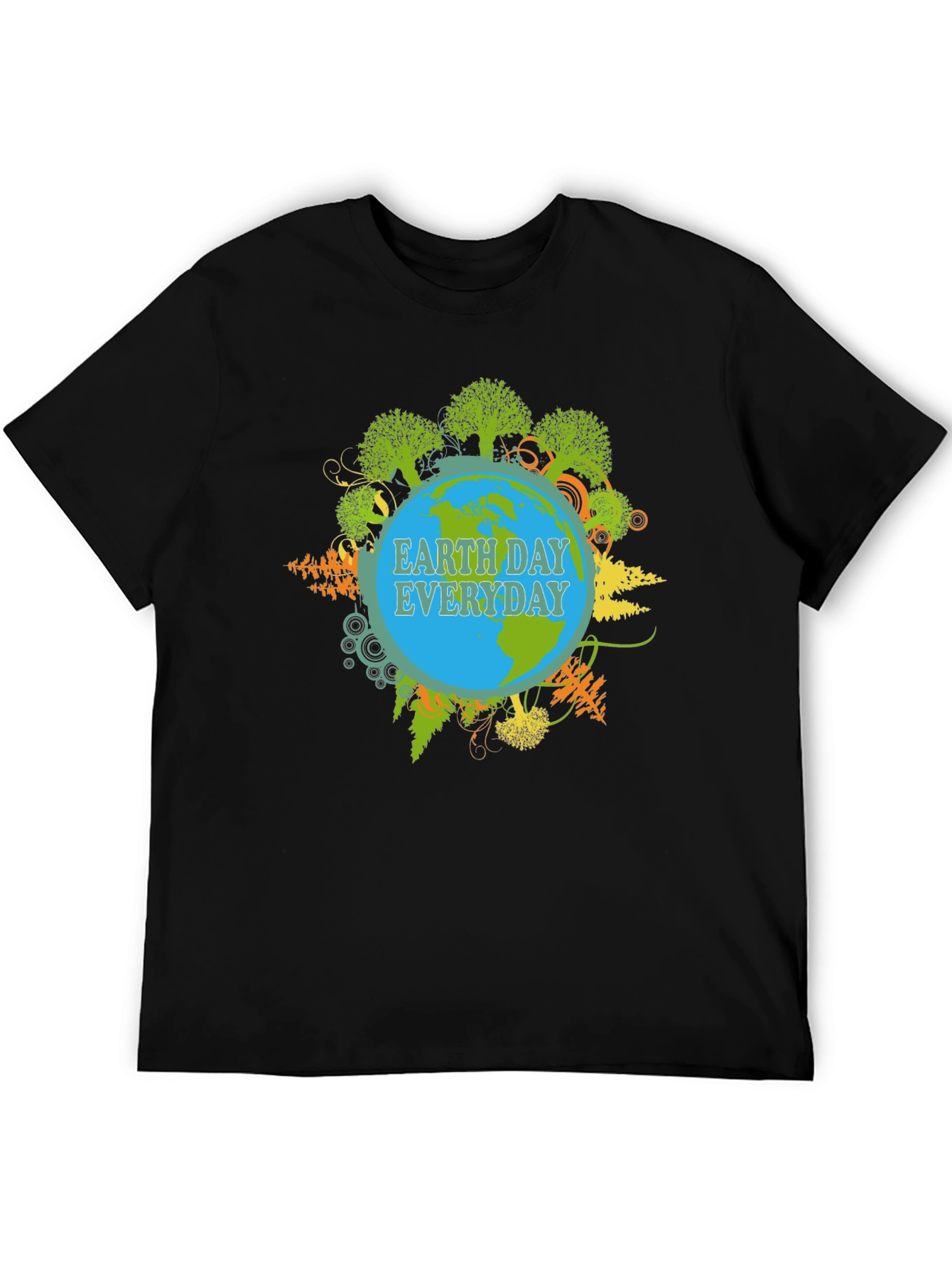 Earth Day Everyday Graphic T-Shirt - Unisex Black Tee