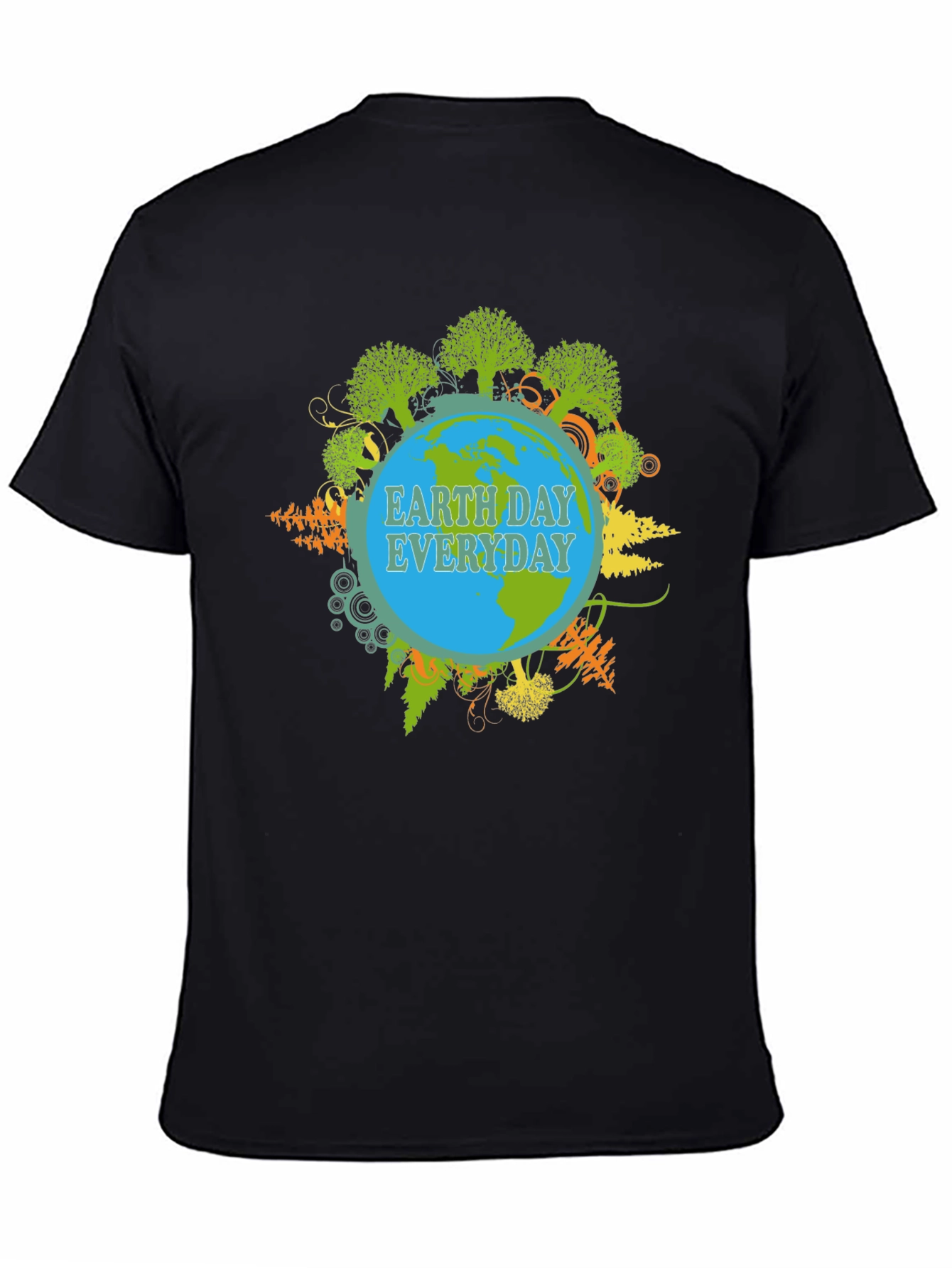 Earth Day Everyday Graphic T-Shirt - Unisex Black Tee
