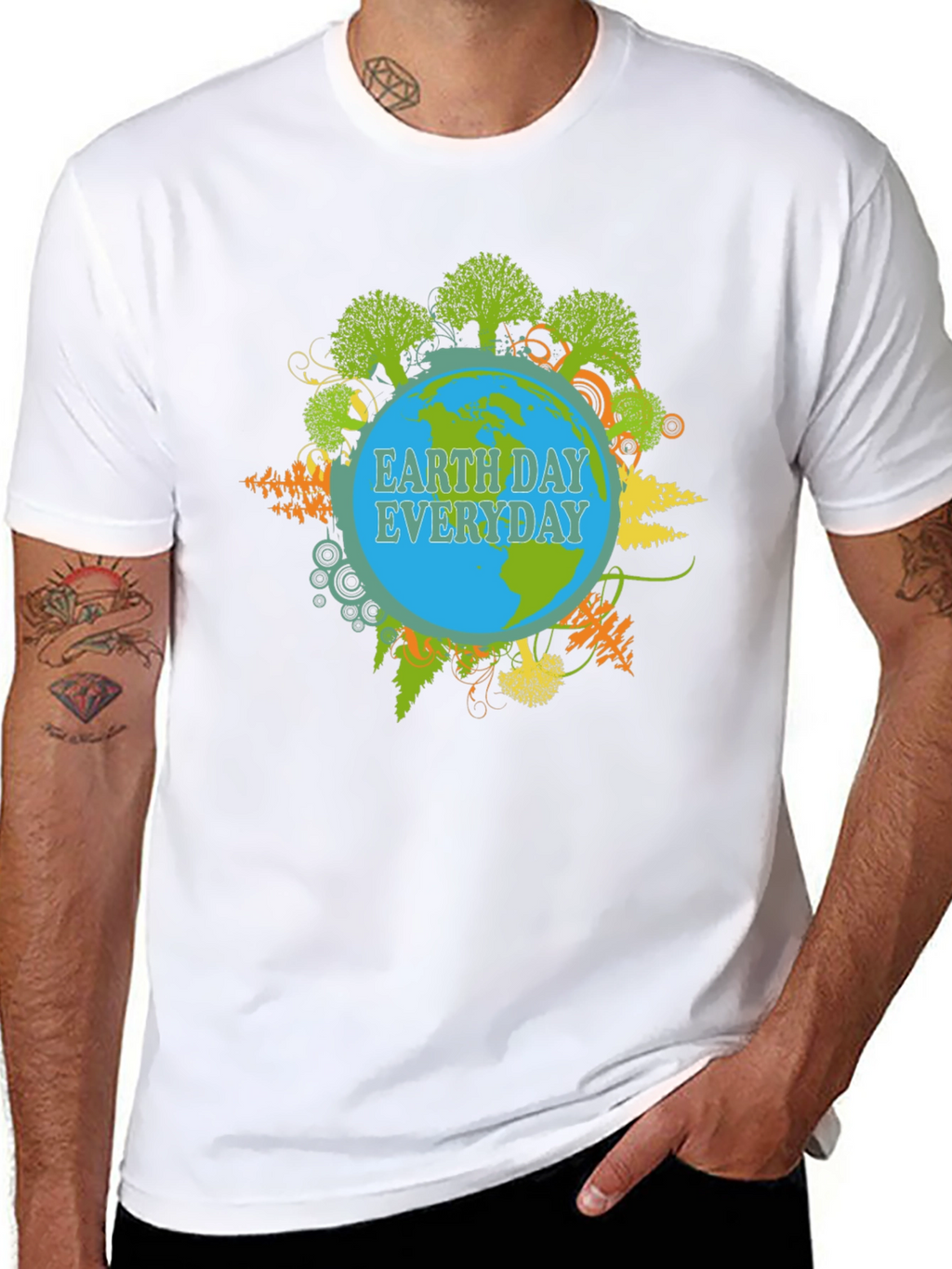 Earth Day Everyday Graphic T-Shirt - Unisex Black Tee