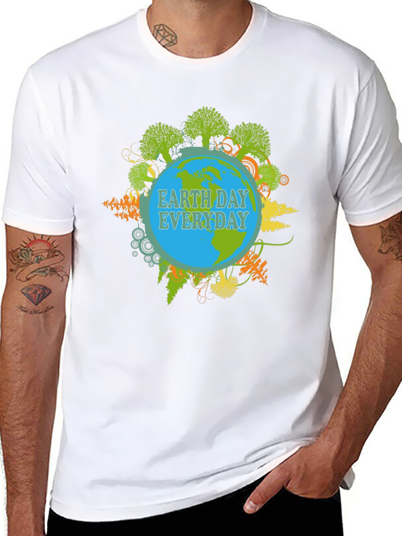 Earth Day Everyday Graphic T-Shirt - Unisex Black Tee