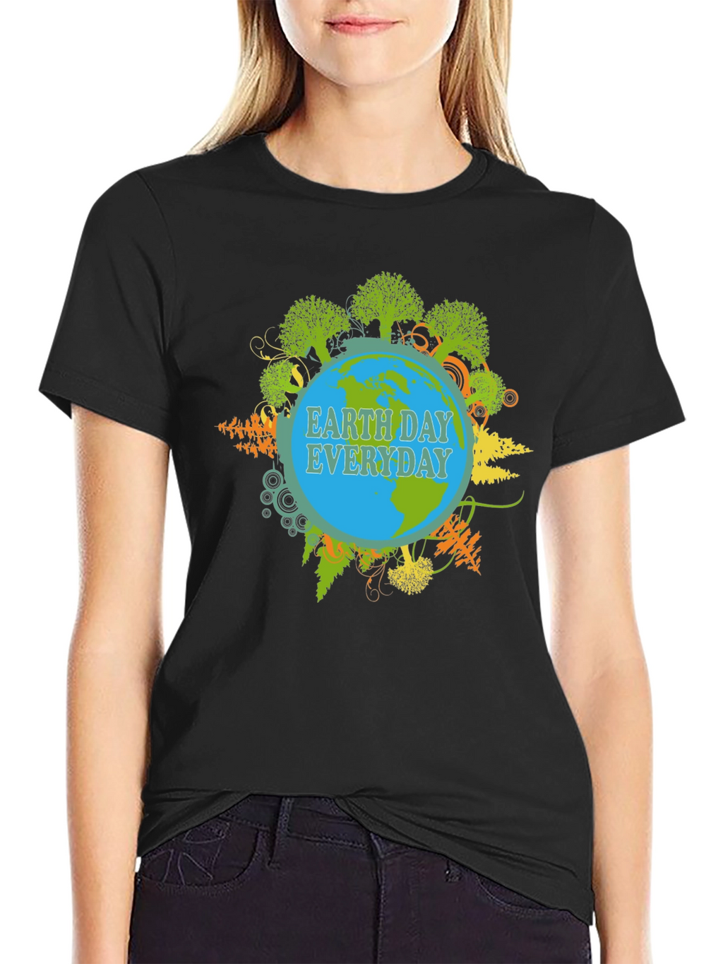 Earth Day Everyday Graphic T-Shirt - Unisex Black Tee