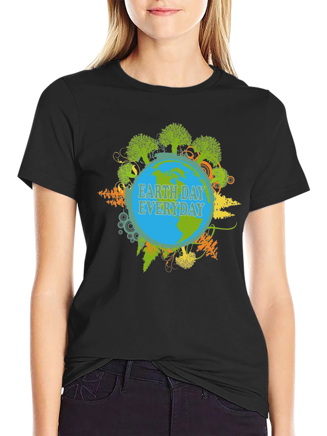 Earth Day Everyday Graphic T-Shirt - Unisex Black Tee