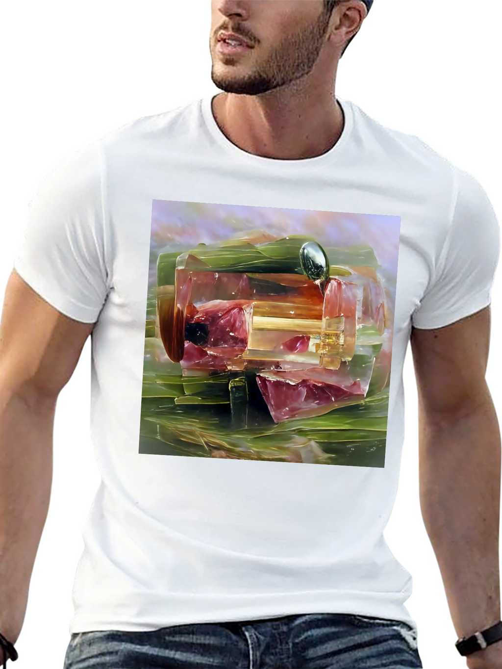 Abstract Food Art T-Shirt - Unique Graphic Tee