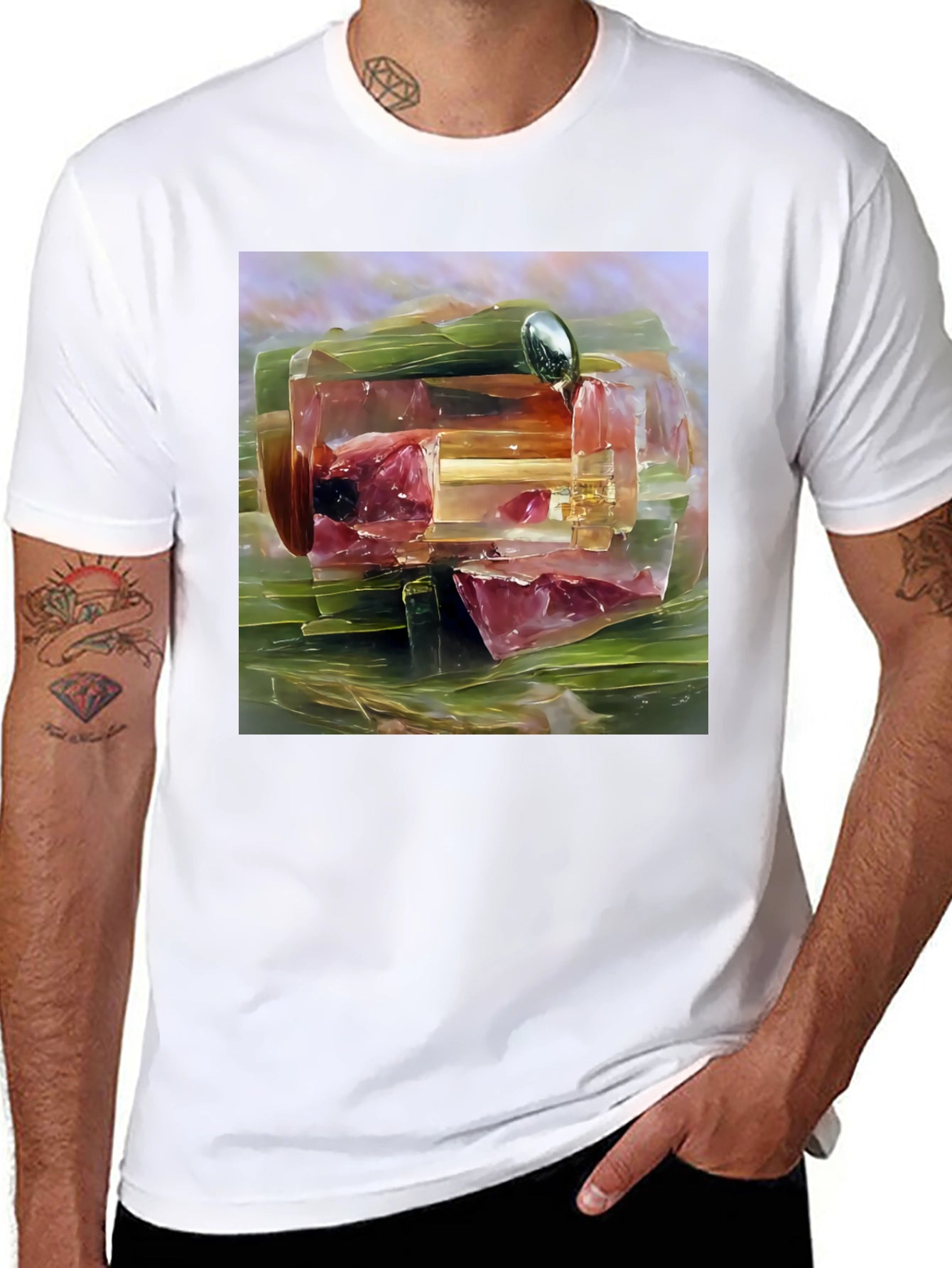 Abstract Food Art T-Shirt - Unique Graphic Tee