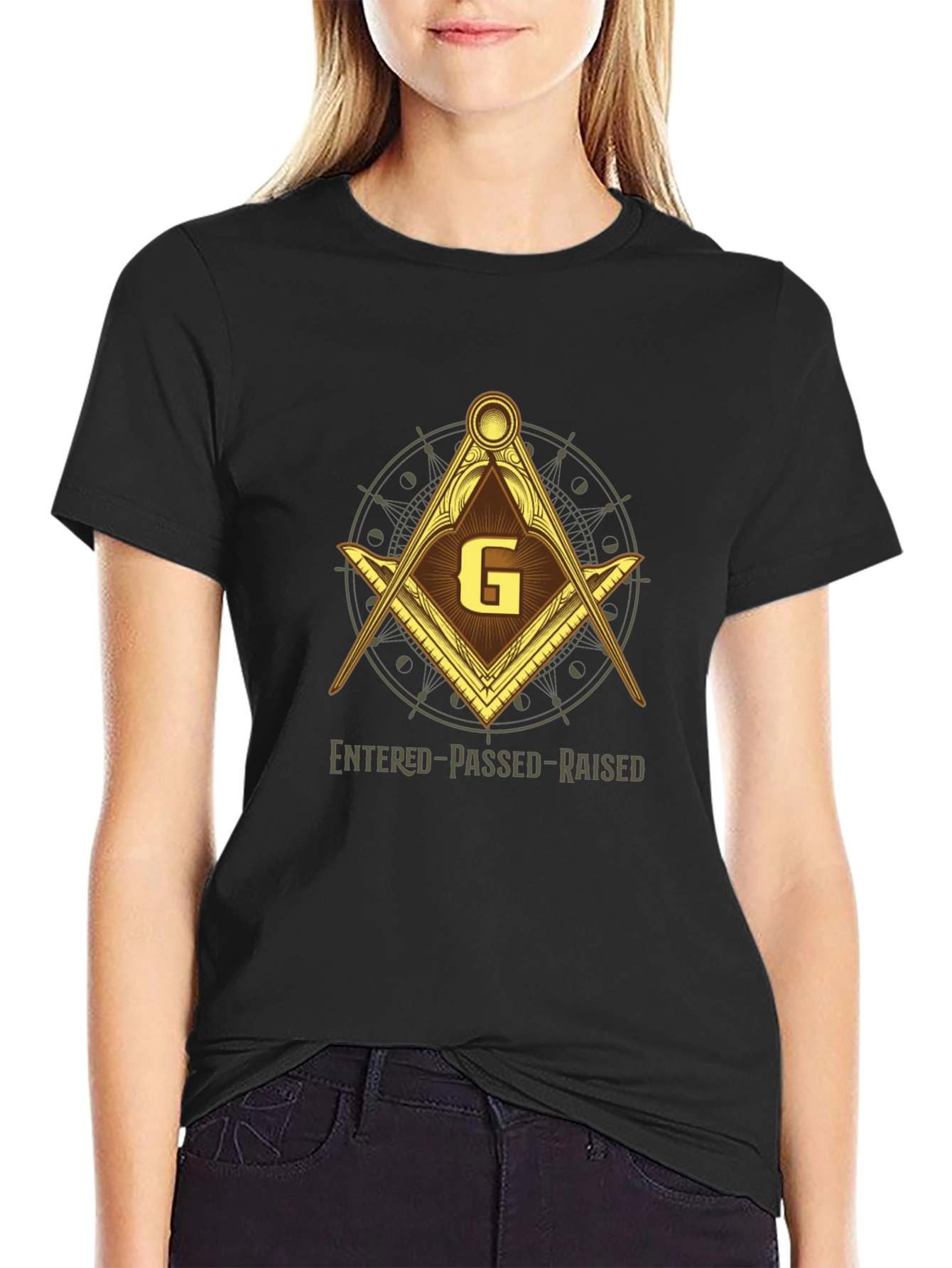 Masonic Compass & Square Graphic Tee - Entered Passed Raised