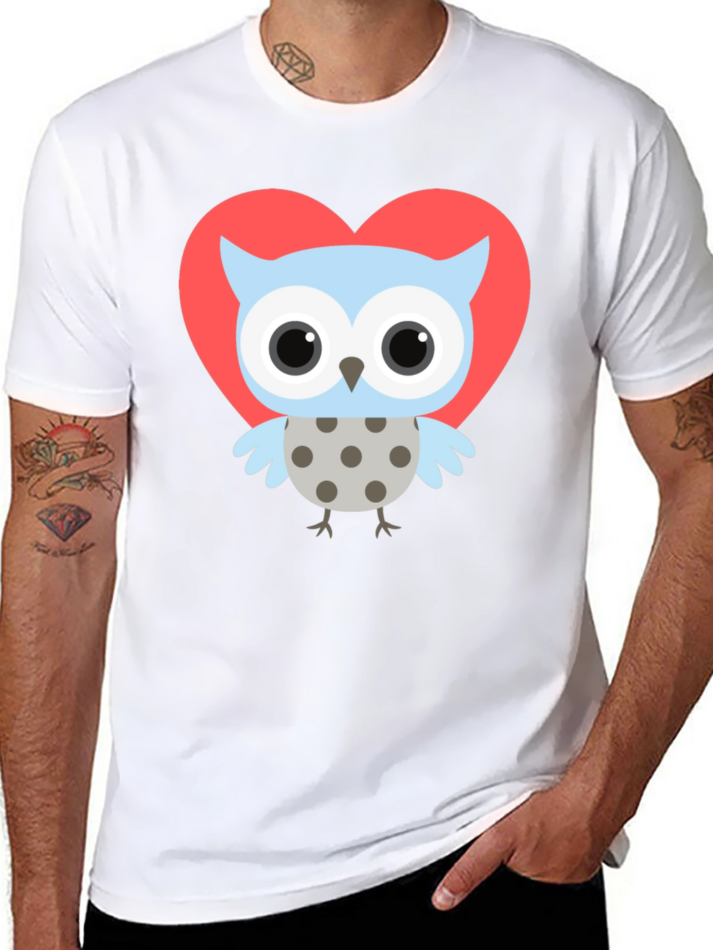 Owl Heart T-Shirt - Cute Graphic Tee