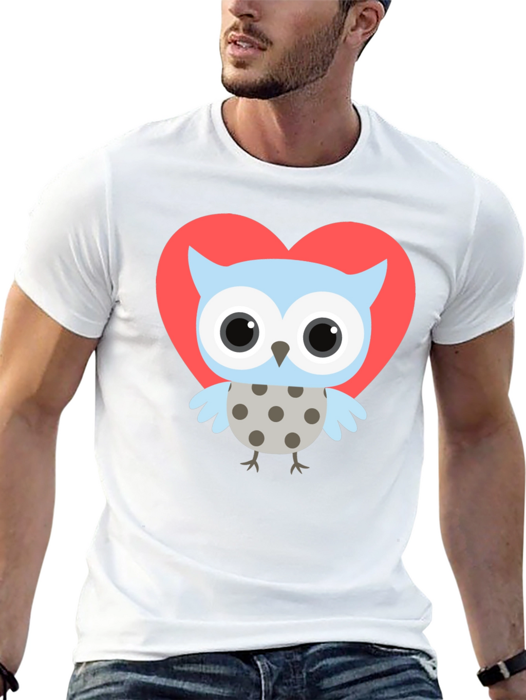 Owl Heart T-Shirt - Cute Graphic Tee