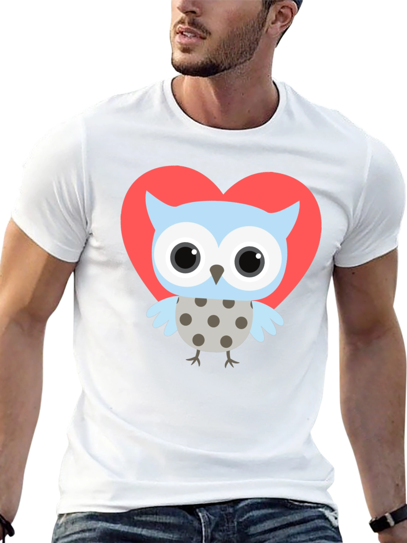 Owl Heart T-Shirt - Cute Graphic Tee