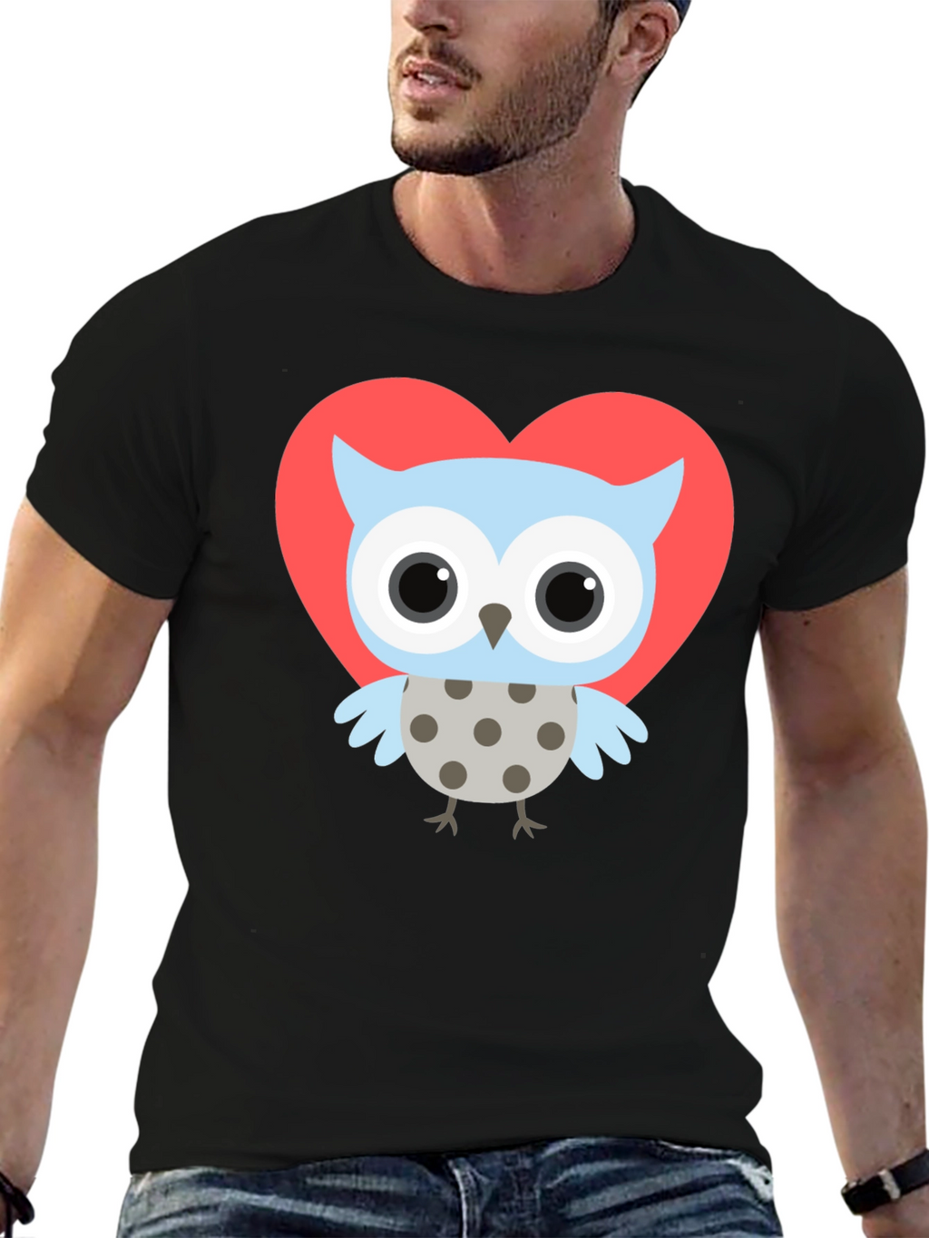 Owl Heart T-Shirt - Cute Graphic Tee