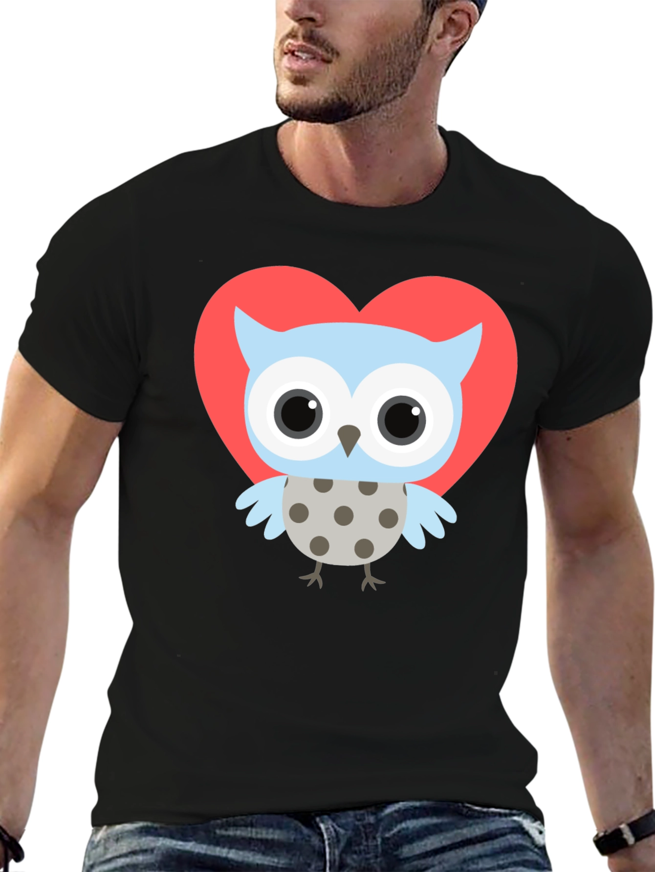 Owl Heart T-Shirt - Cute Graphic Tee