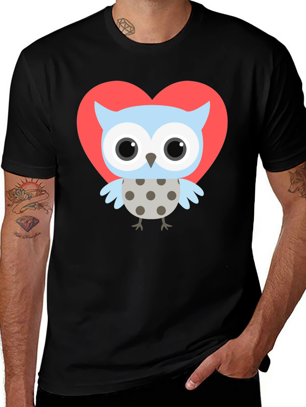 Owl Heart T-Shirt - Cute Graphic Tee
