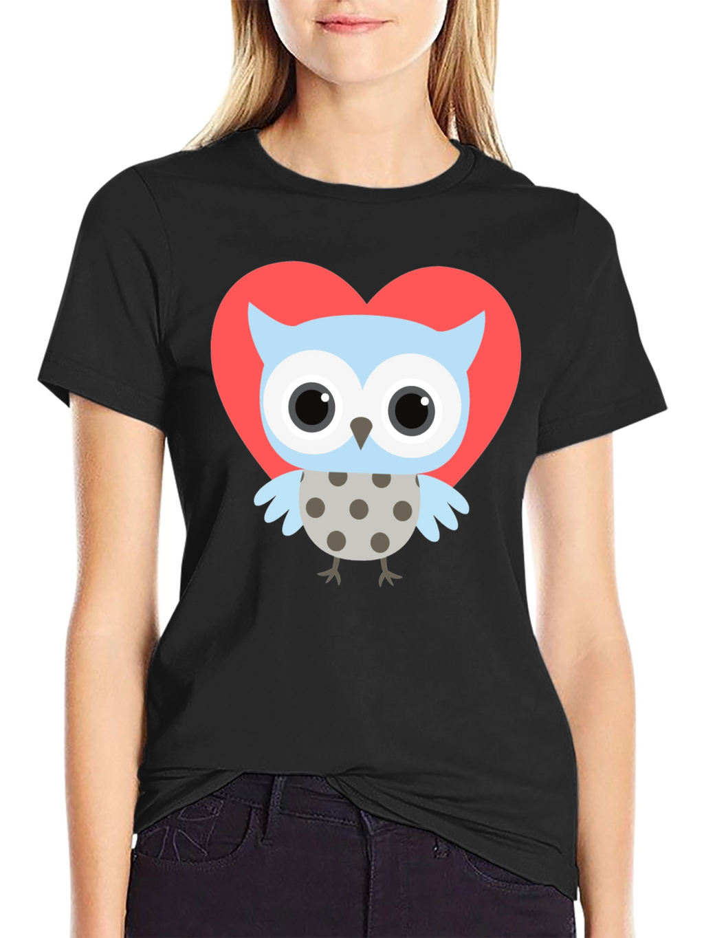 Owl Heart T-Shirt - Cute Graphic Tee