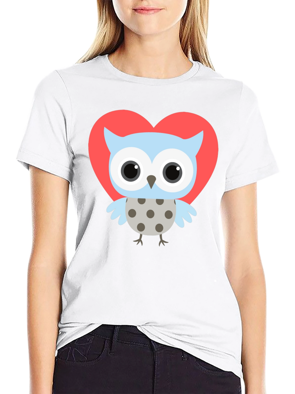 Owl Heart T-Shirt - Cute Graphic Tee