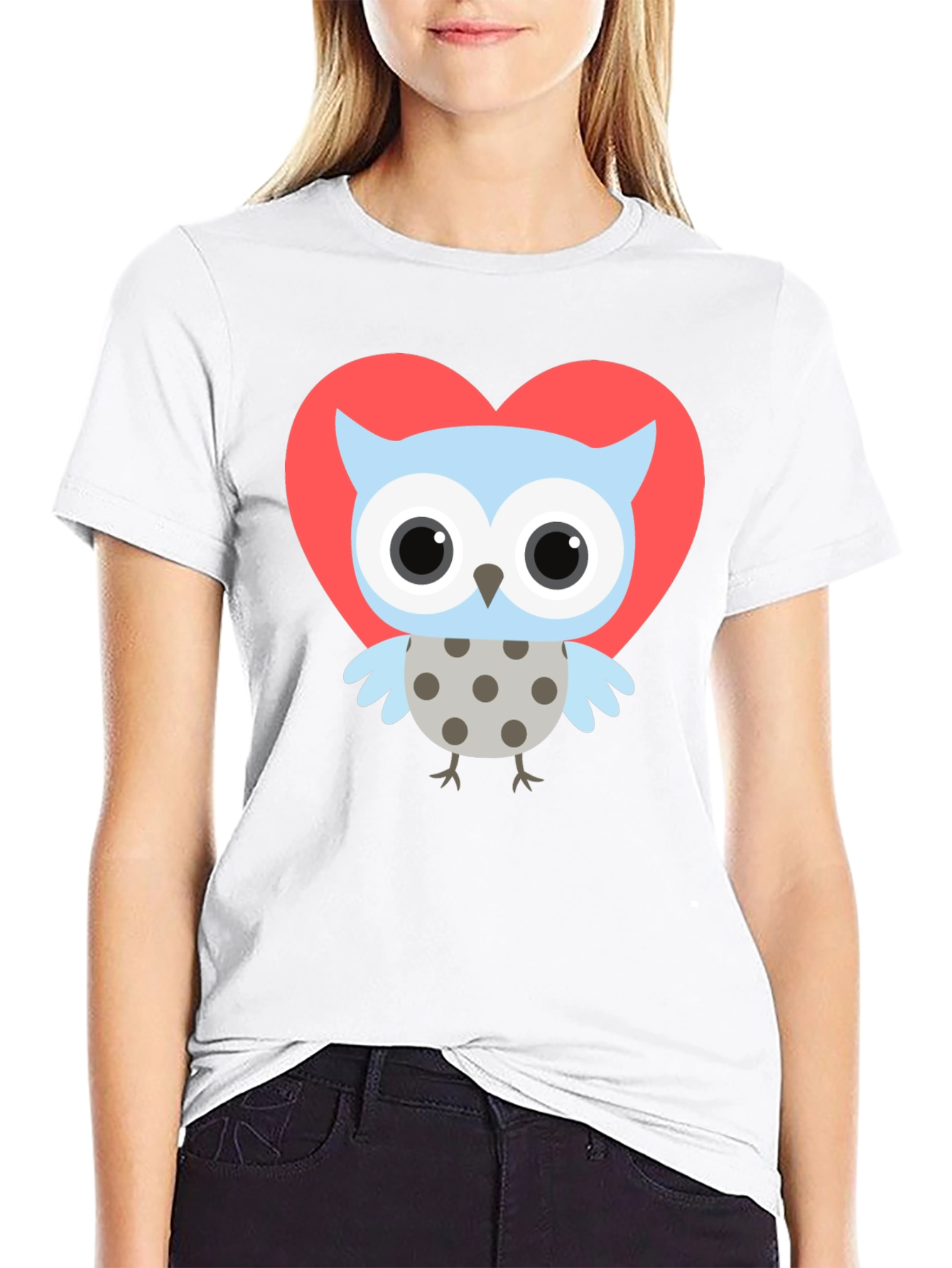 Owl Heart T-Shirt - Cute Graphic Tee