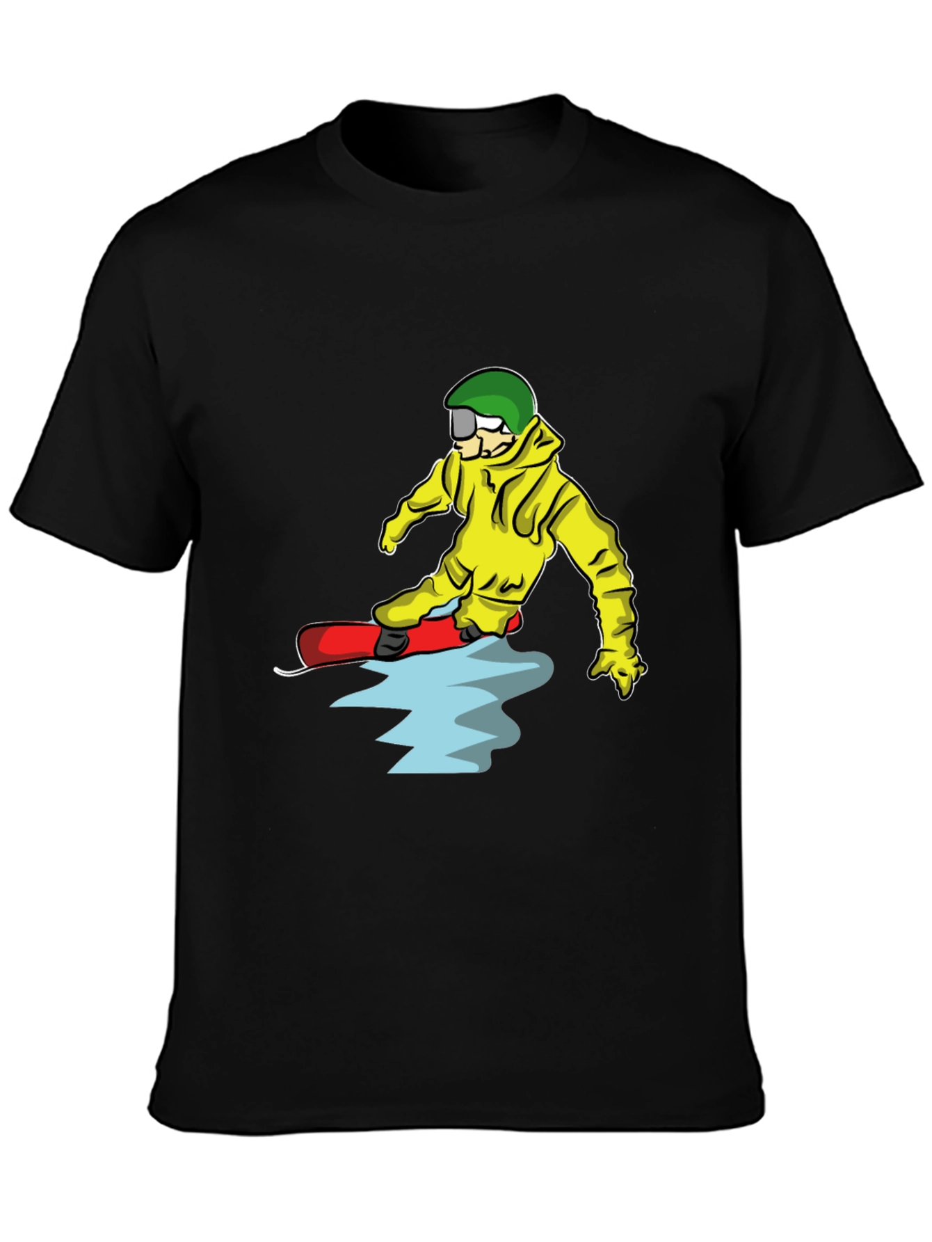 Snowboarder Cartoon Graphic T-Shirt