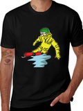 Snowboarder Cartoon Graphic T-Shirt