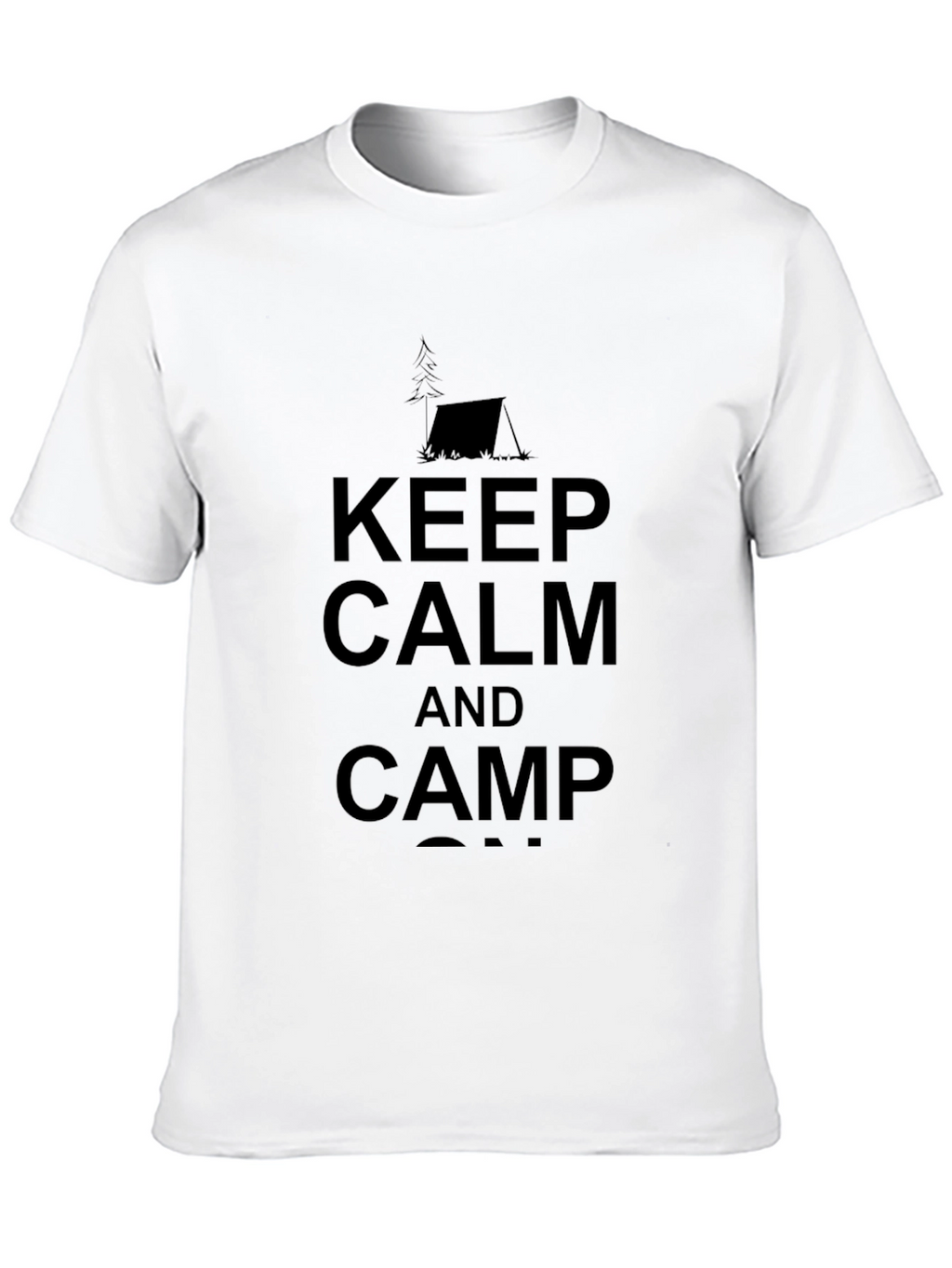 Keep Calm and Camp On Black T-Shirt