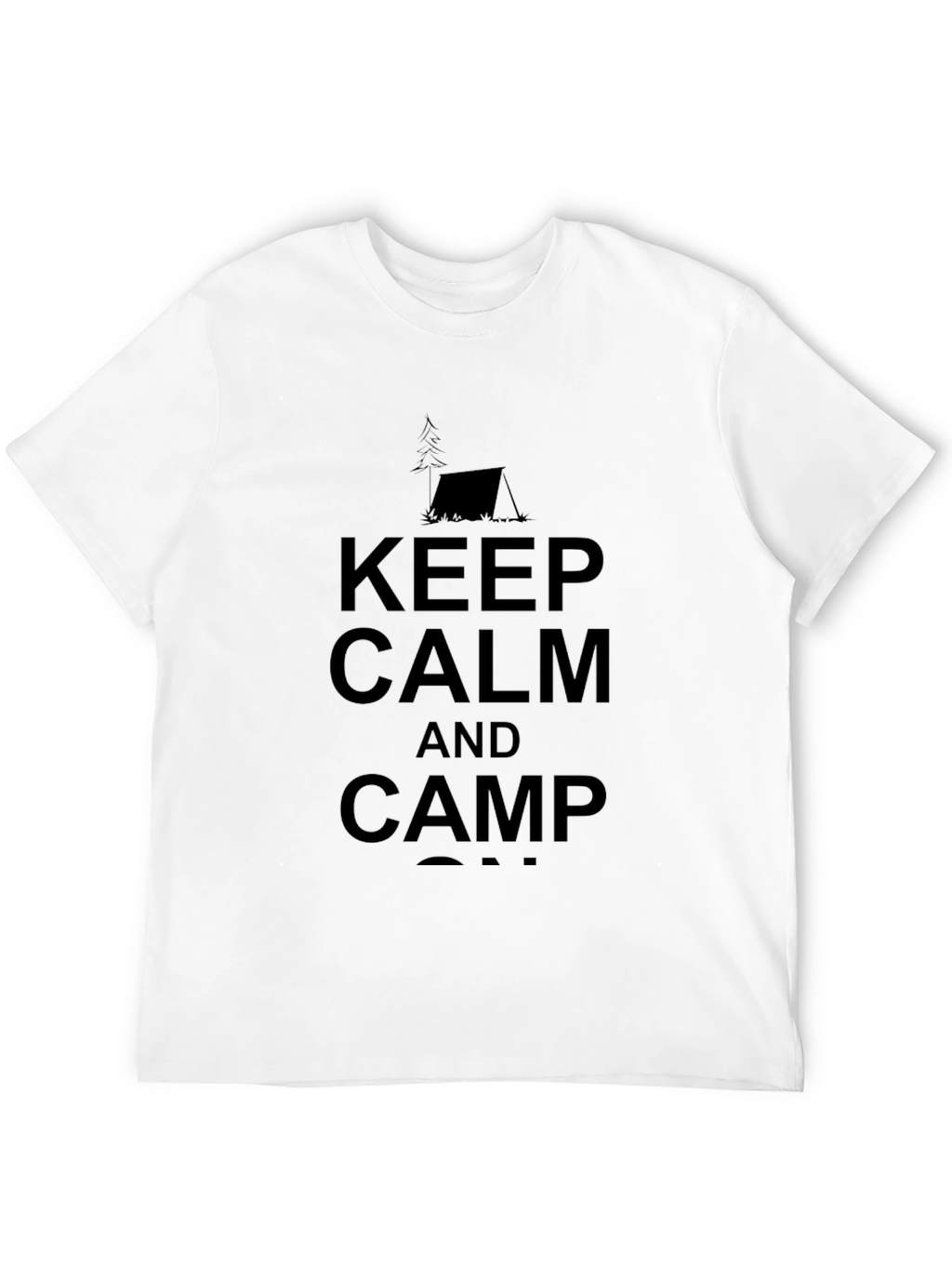 Keep Calm and Camp On Black T-Shirt