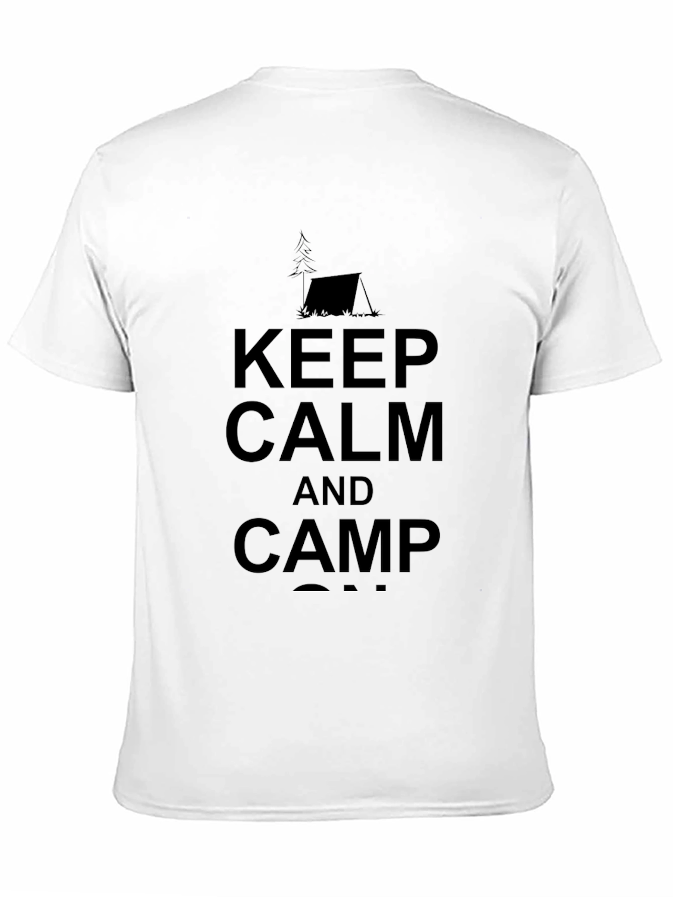 Keep Calm and Camp On Black T-Shirt
