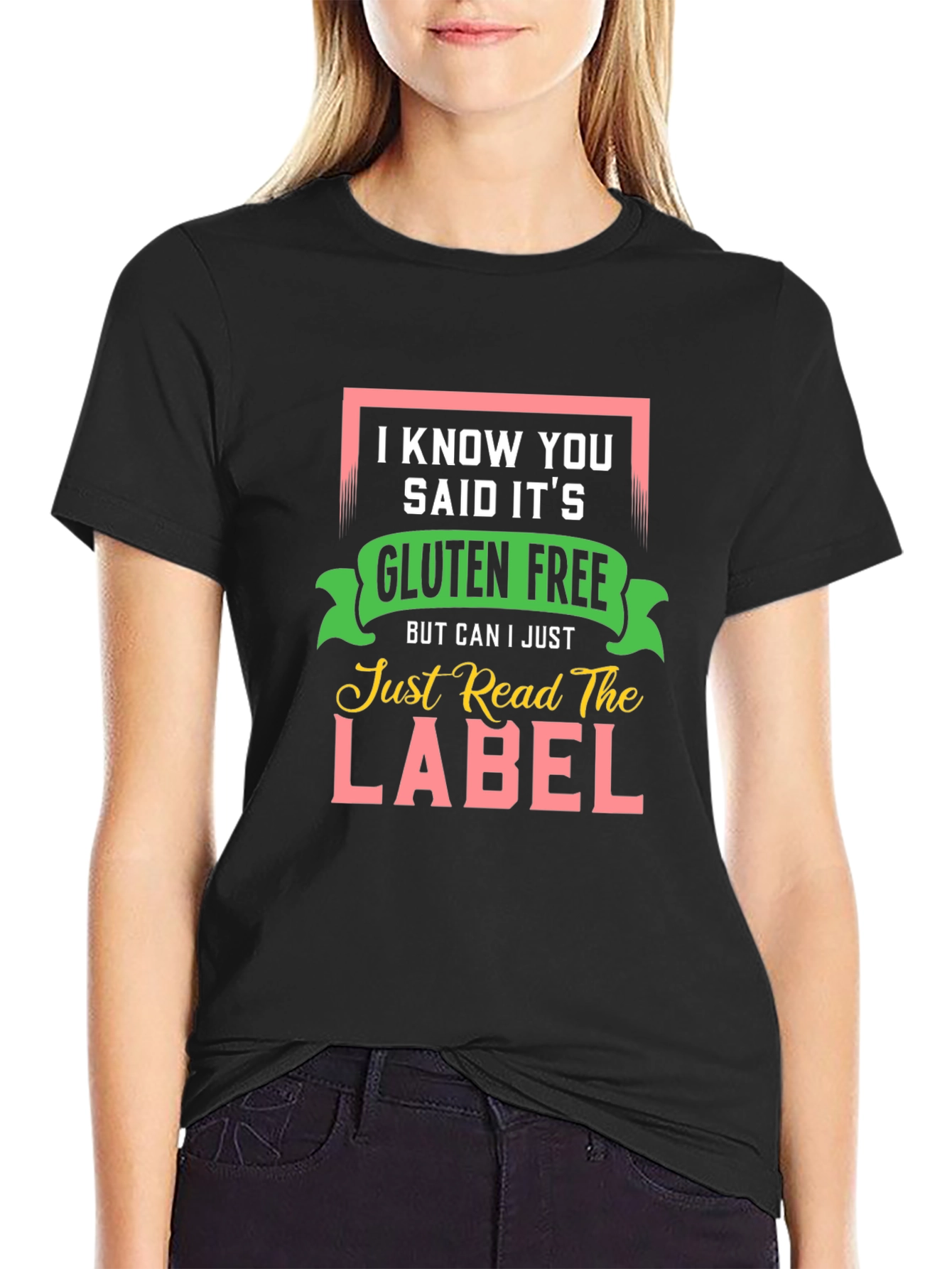 Gluten Free T-Shirt: Read the Label Funny Allergy Tee