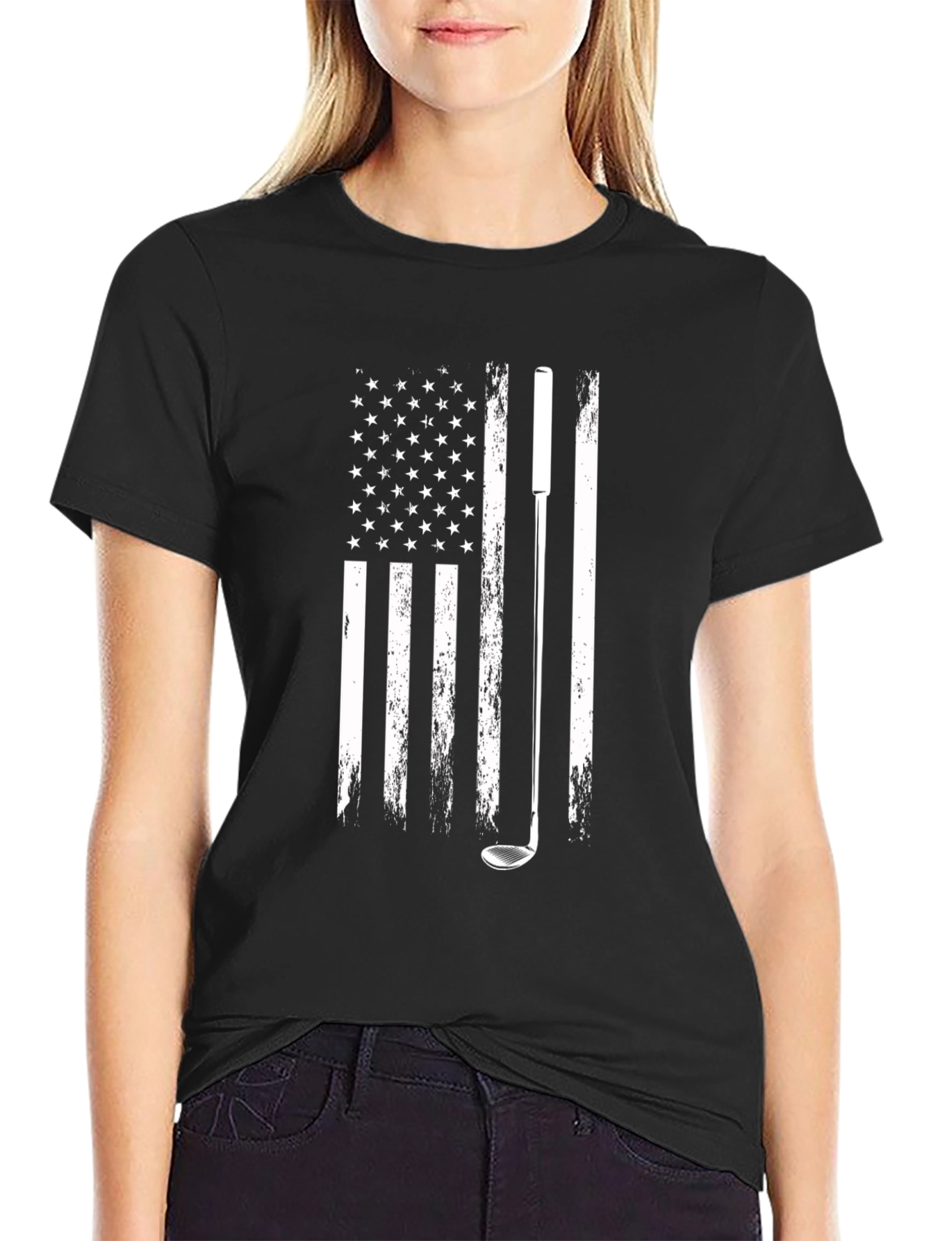 American Flag Golf T-Shirt
