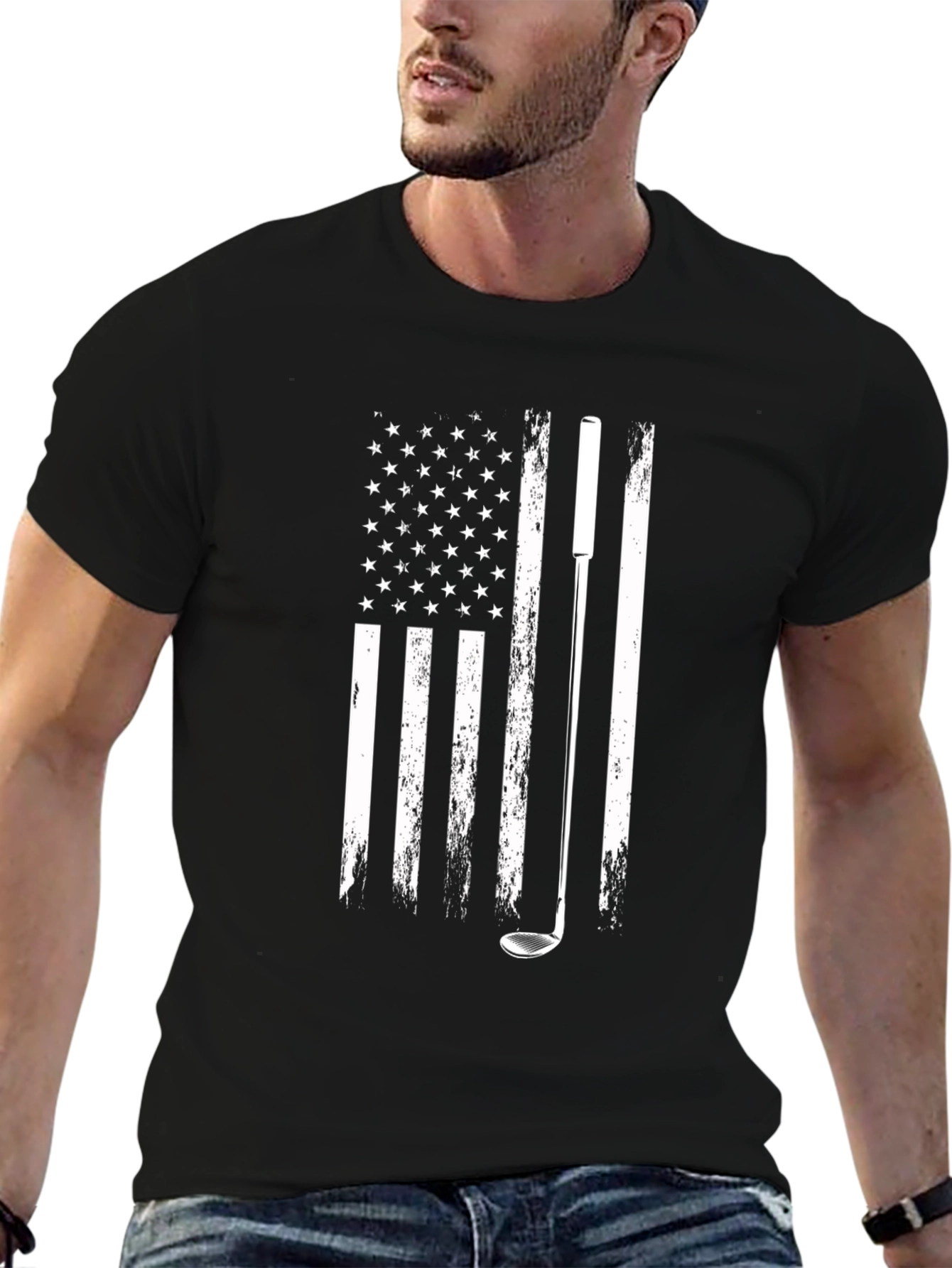 American Flag Golf T-Shirt
