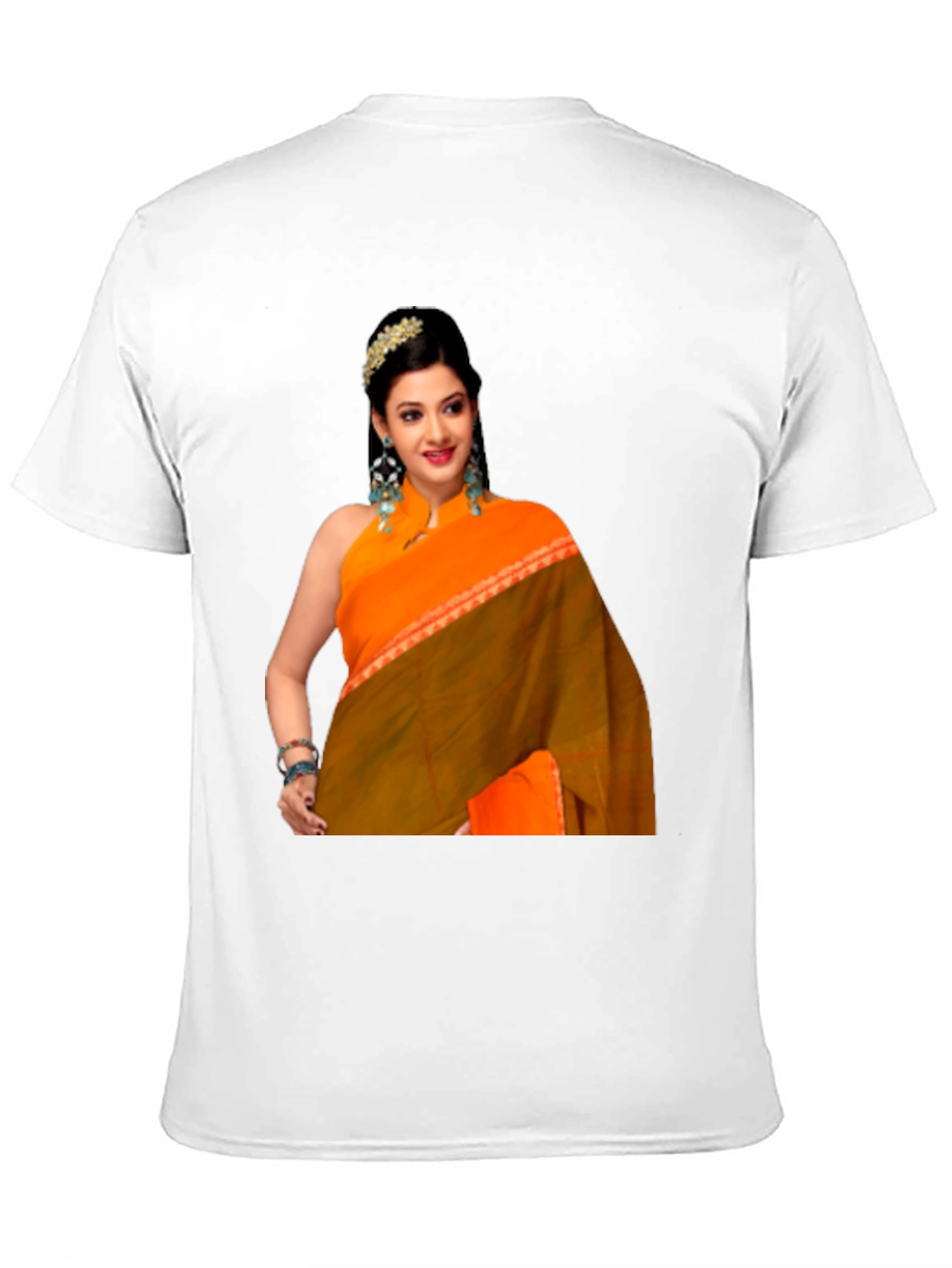 Woman in Saree Graphic T-Shirt