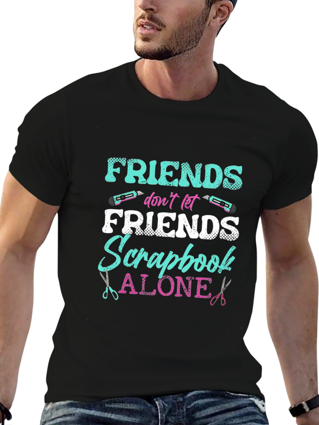 Friends Scrapbook Alone Graphic T-Shirt