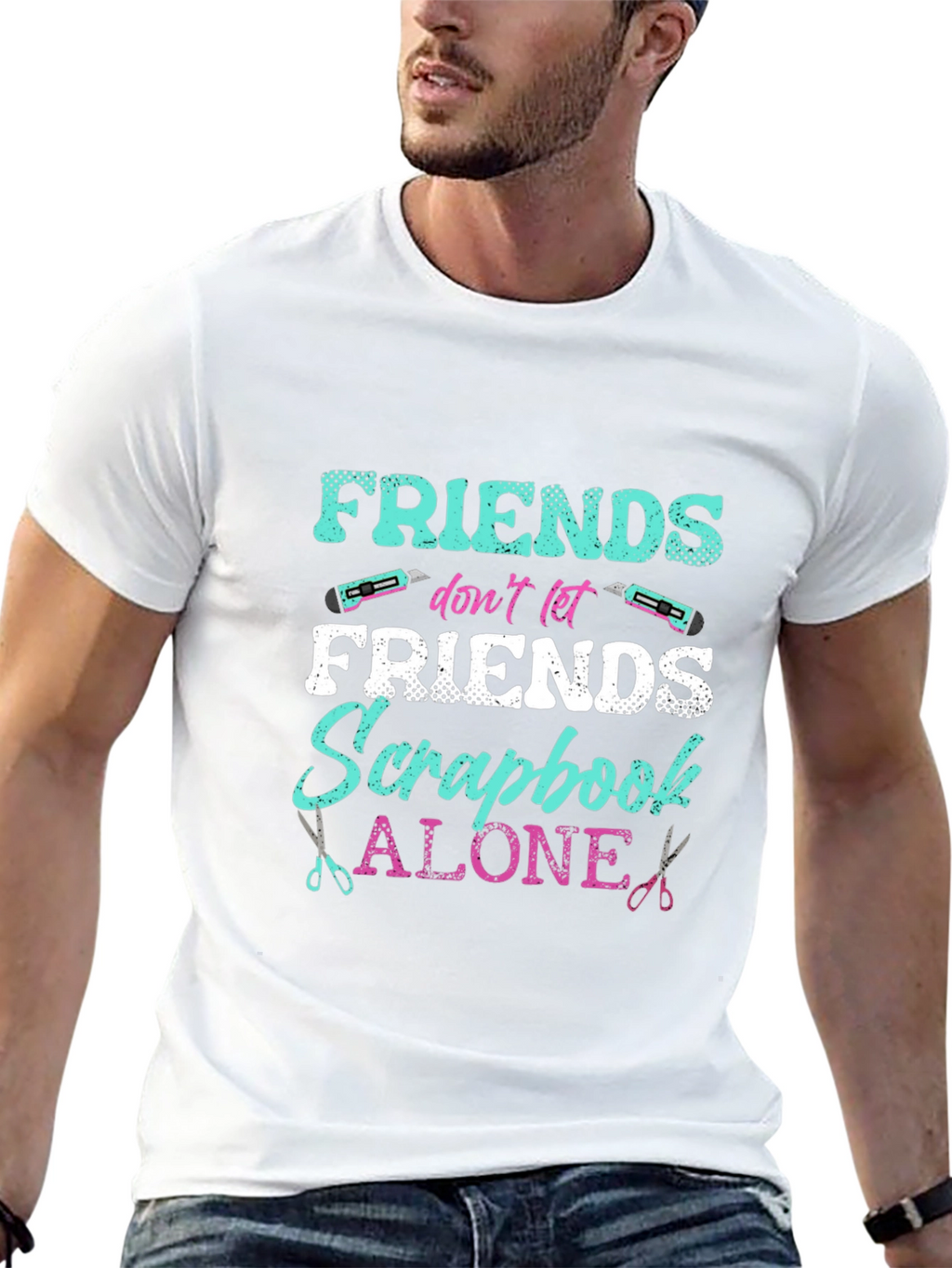 Friends Scrapbook Alone Graphic T-Shirt