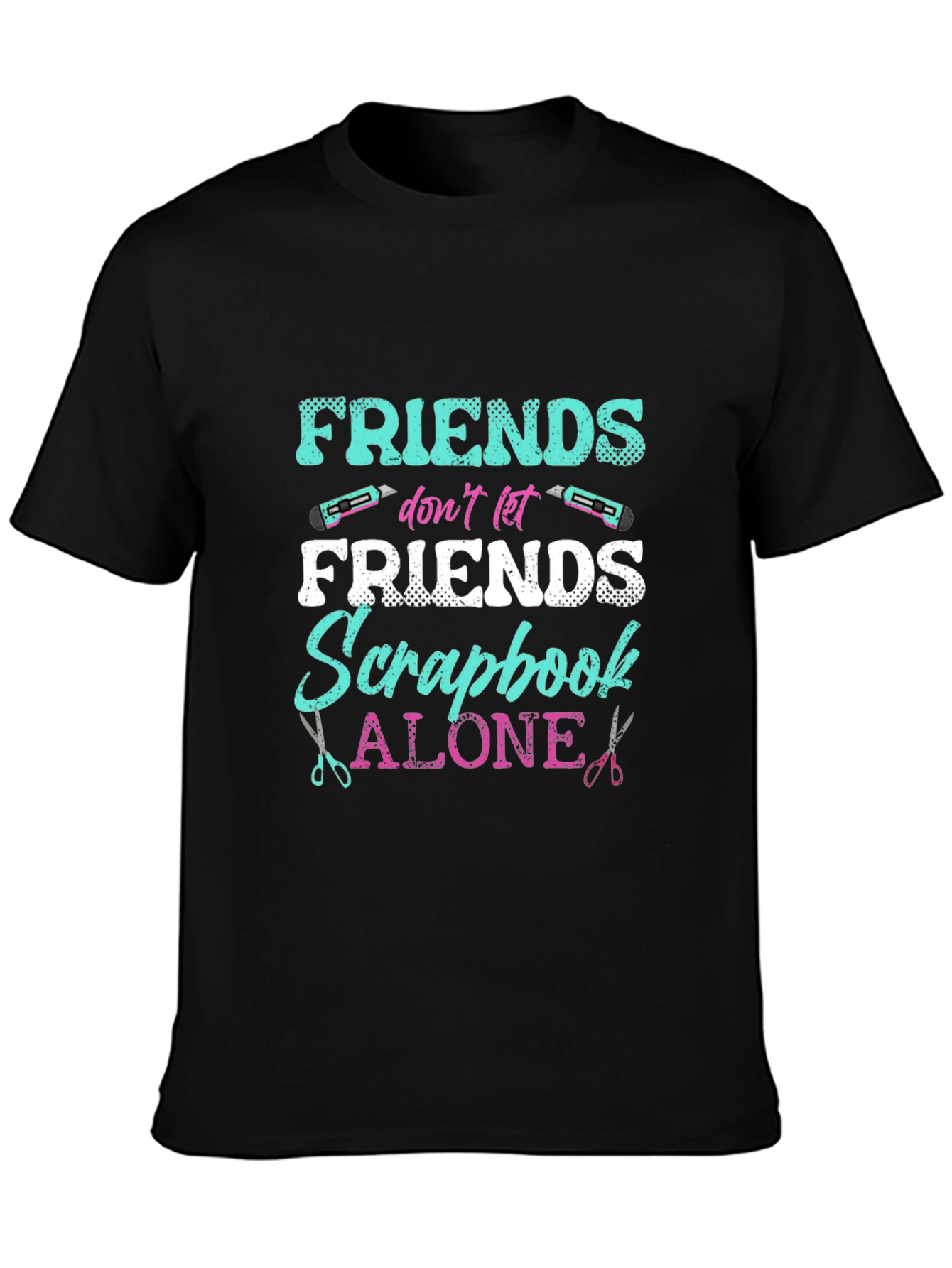 Friends Scrapbook Alone Graphic T-Shirt