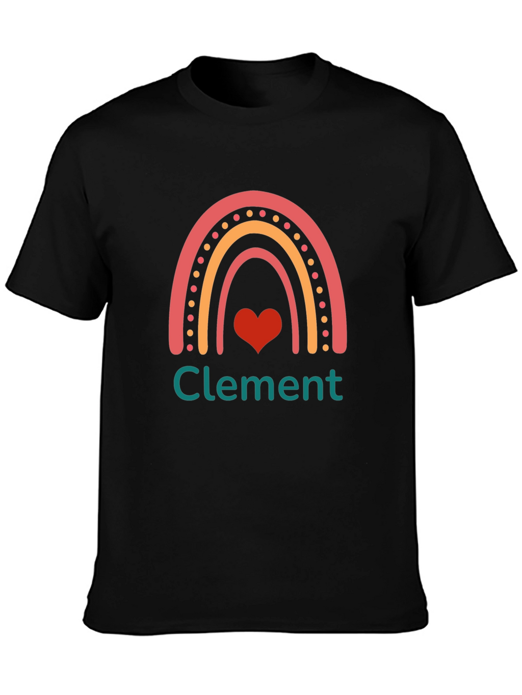 Personalized Rainbow Heart T-Shirt - Custom Name Tee