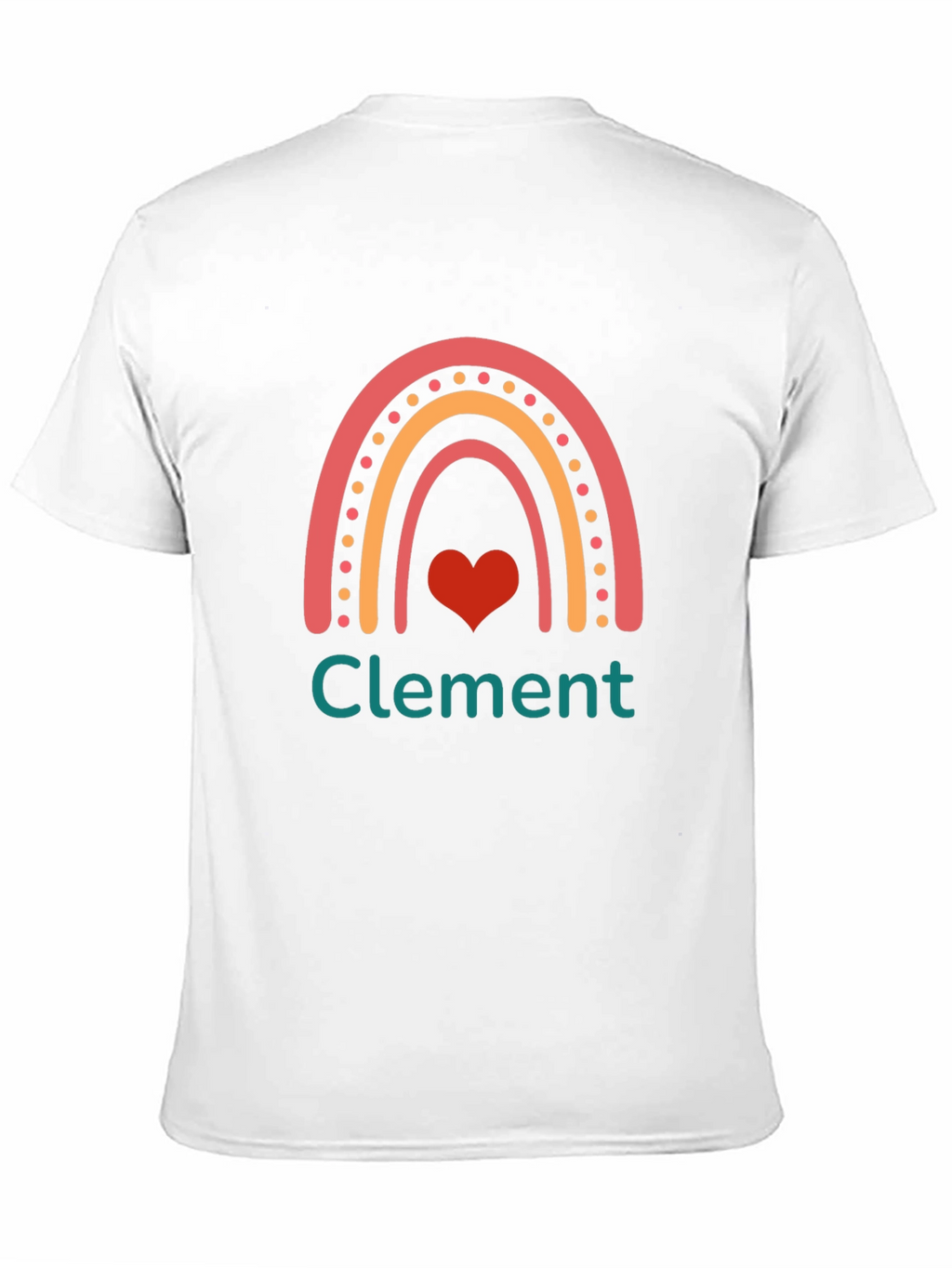 Personalized Rainbow Heart T-Shirt - Custom Name Tee