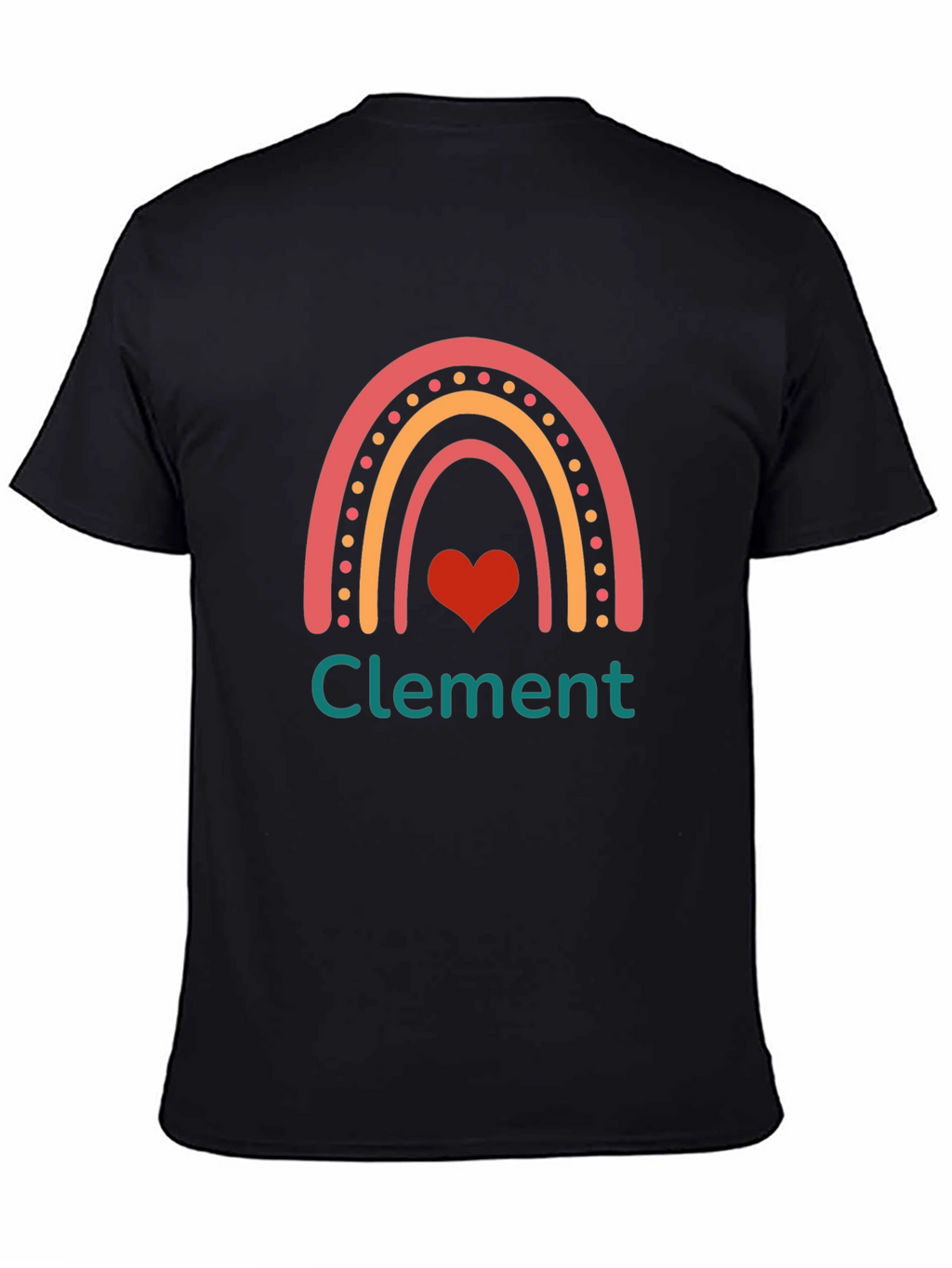 Personalized Rainbow Heart T-Shirt - Custom Name Tee