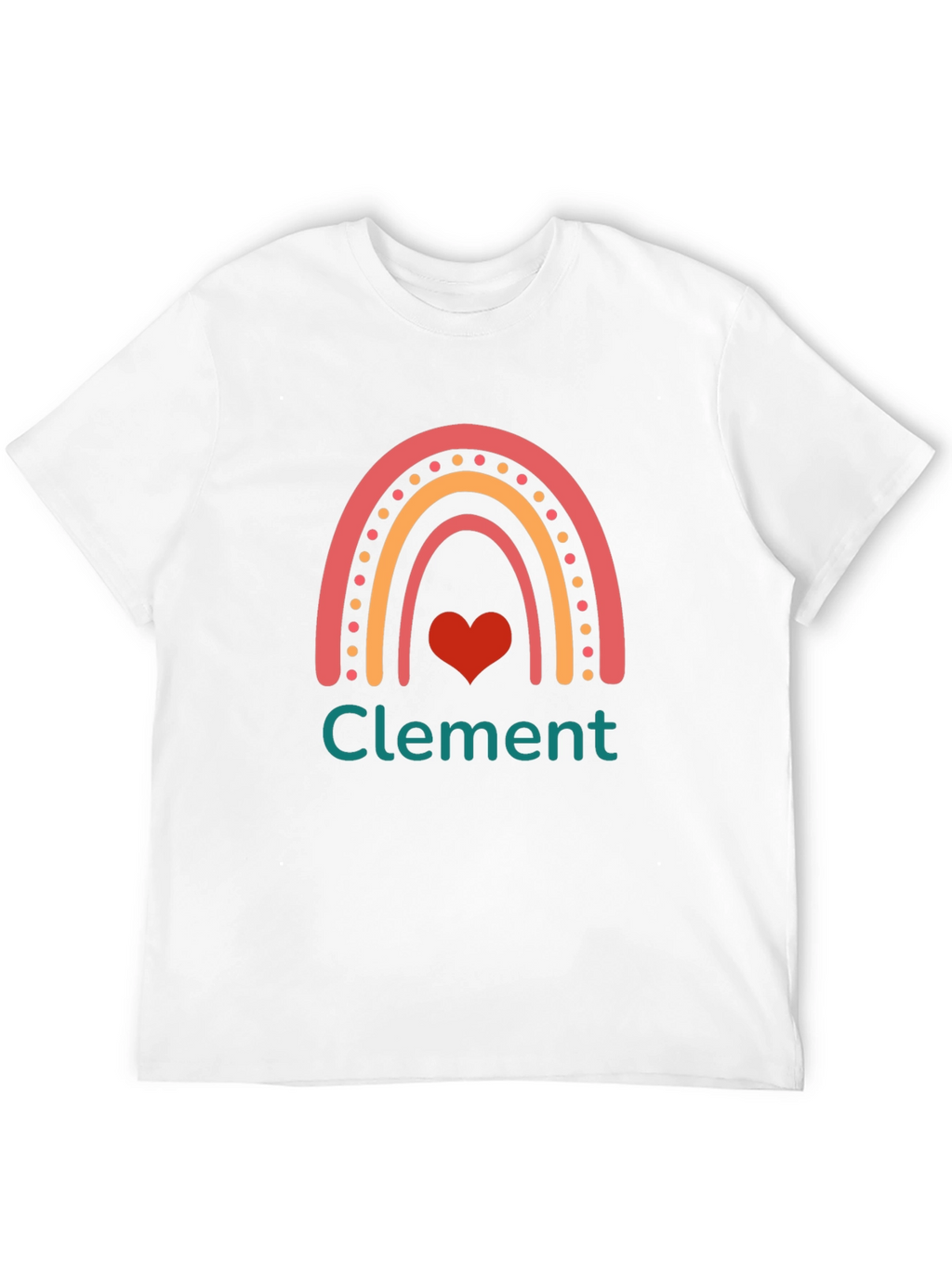 Personalized Rainbow Heart T-Shirt - Custom Name Tee