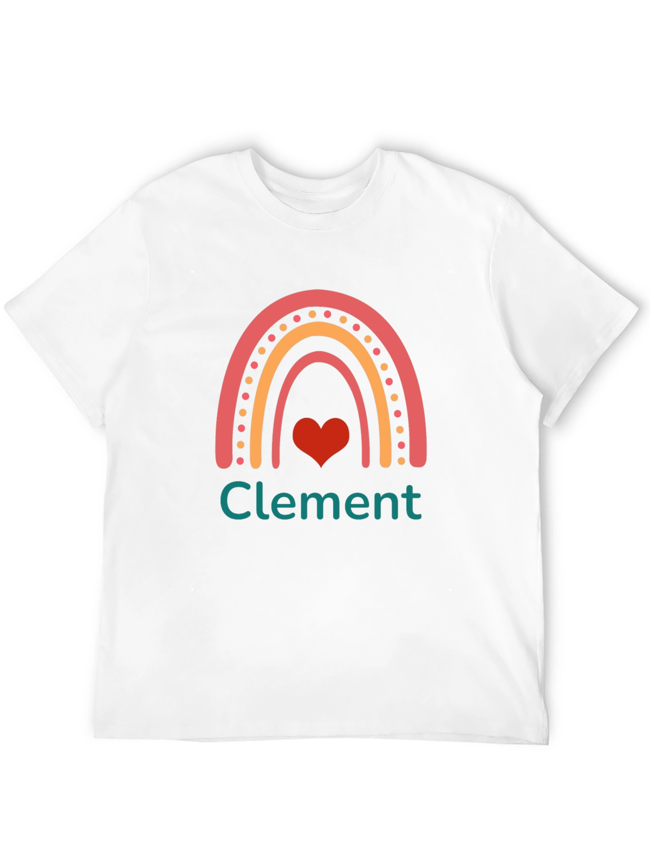 Personalized Rainbow Heart T-Shirt - Custom Name Tee