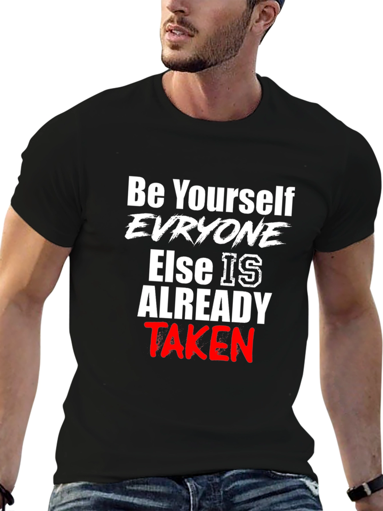 Be Yourself Slogan Graphic T-Shirt
