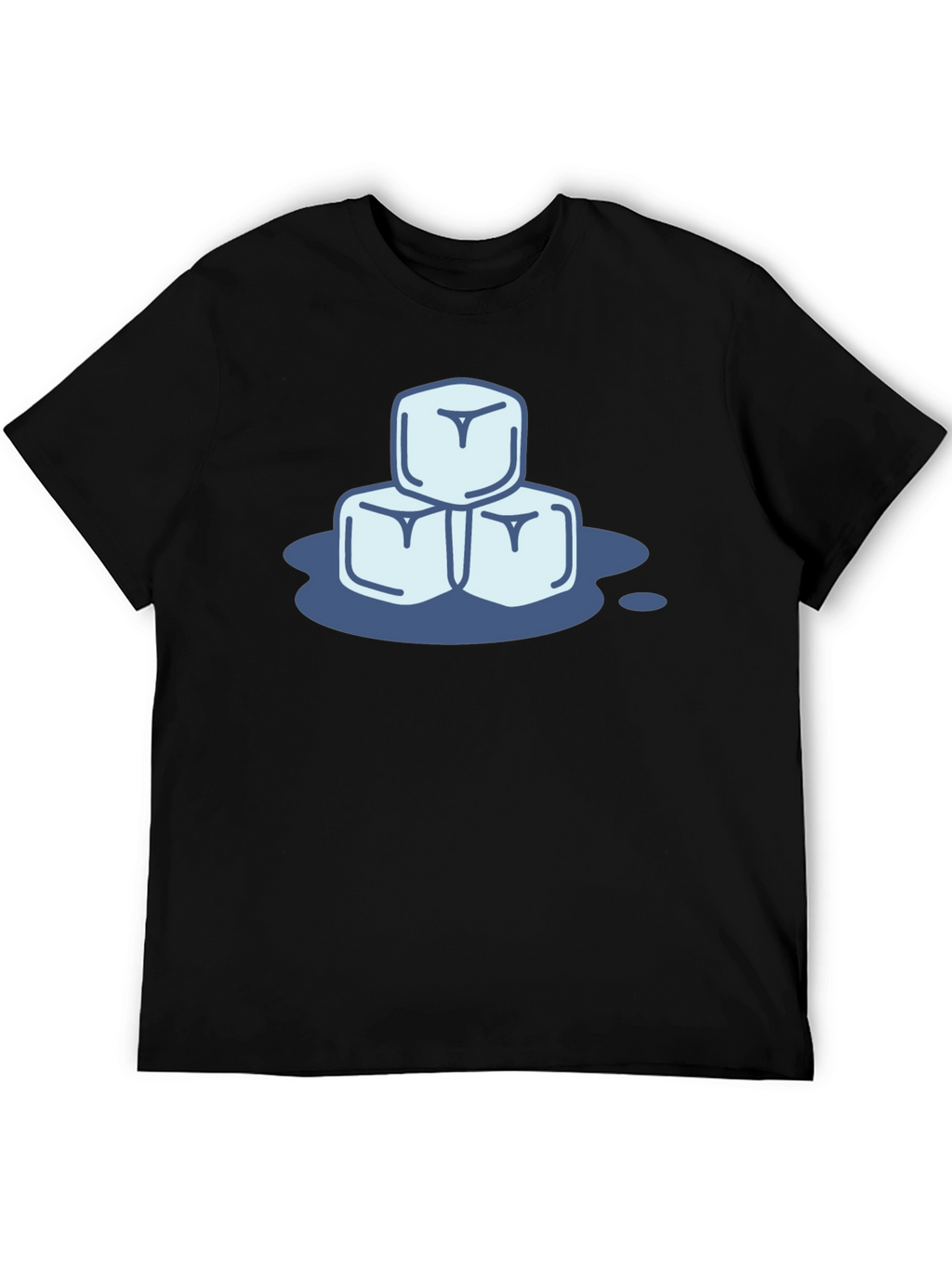 Cool Ice Cubes Graphic Tee - Black Cotton Shirt