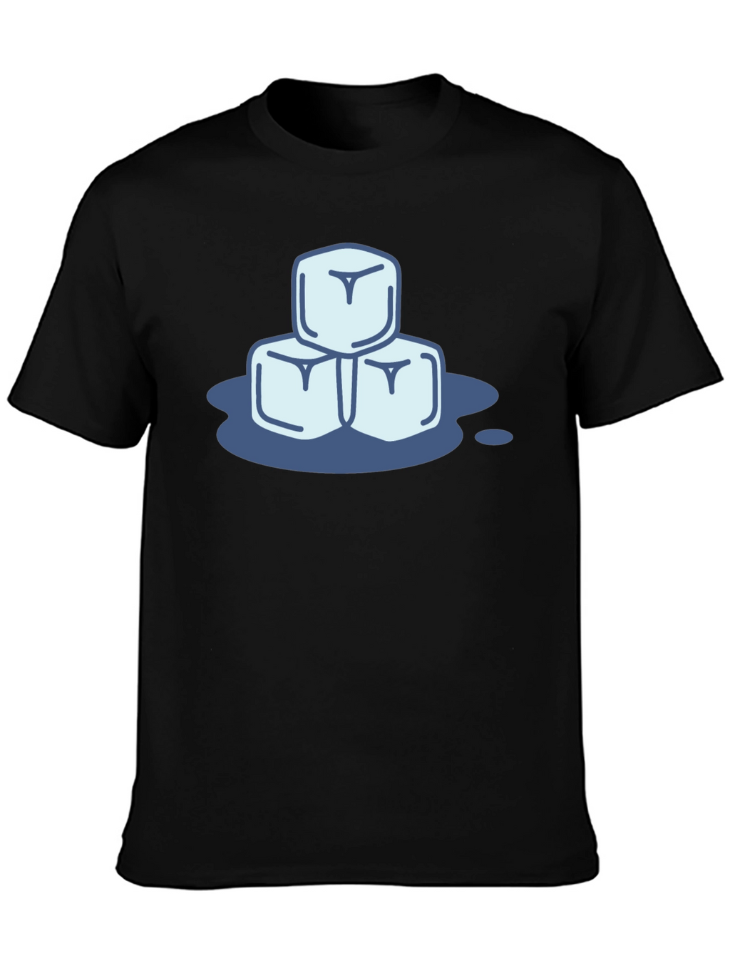 Cool Ice Cubes Graphic Tee - Black Cotton Shirt