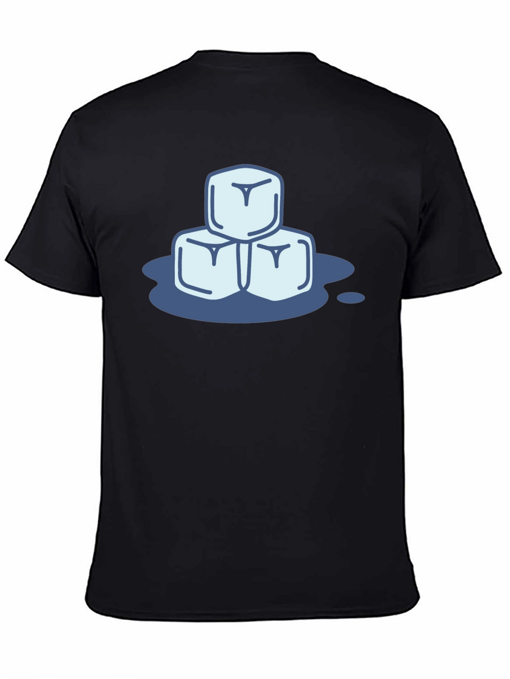 Cool Ice Cubes Graphic Tee - Black Cotton Shirt
