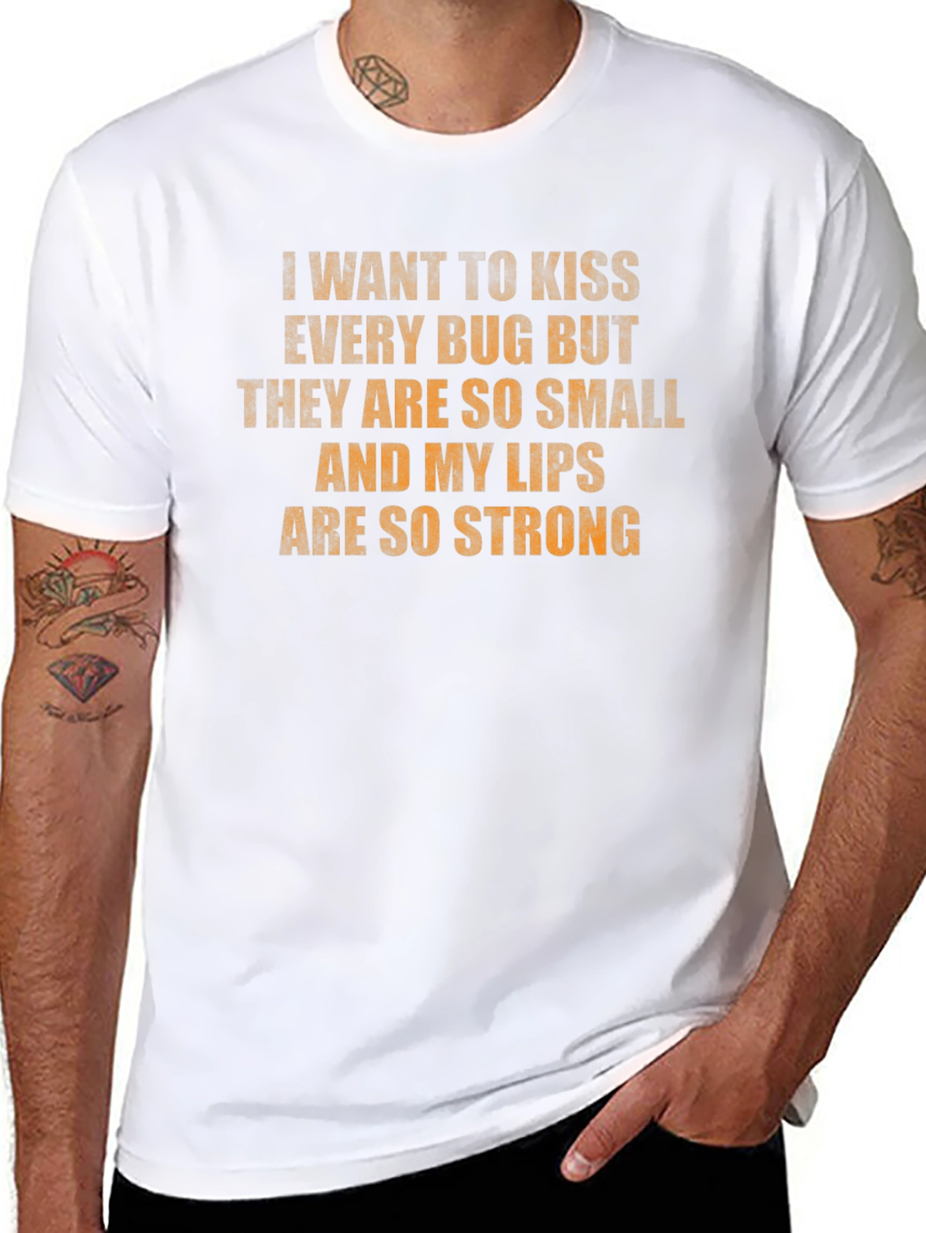 Kiss Every Bug T-Shirt - Strong Lips Funny Tee
