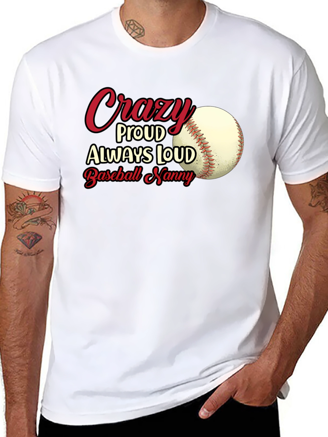 Crazy Proud Baseball Nanny T-Shirt