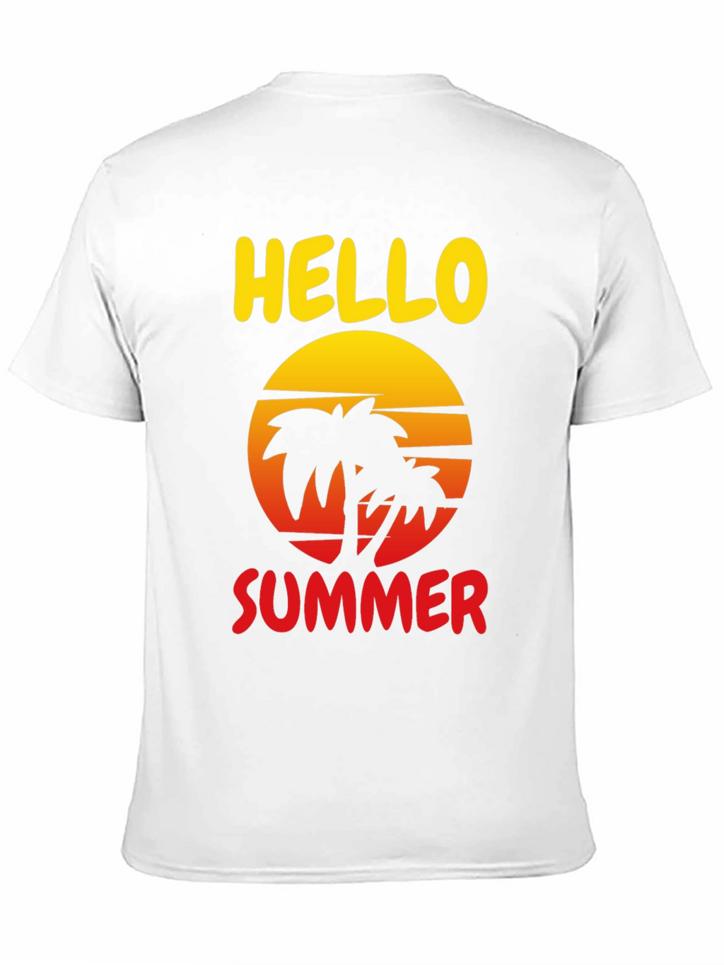 Hello Summer Palm Tree Graphic Tee
