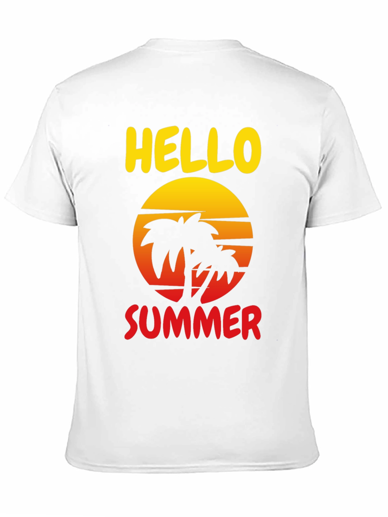 Hello Summer Palm Tree Graphic Tee